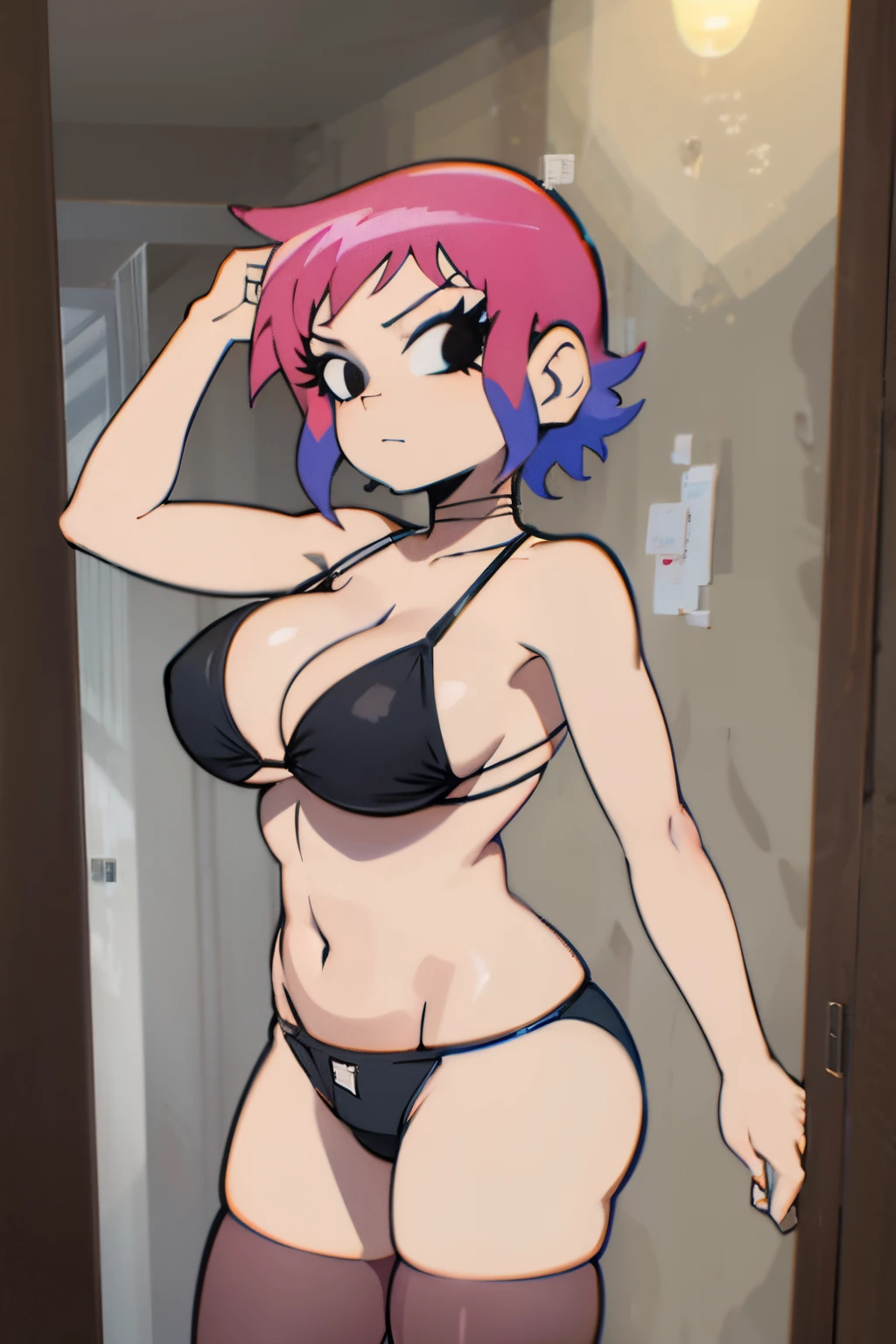Ramona Flowers, bikini, sexy, Big breasts ((bikini))