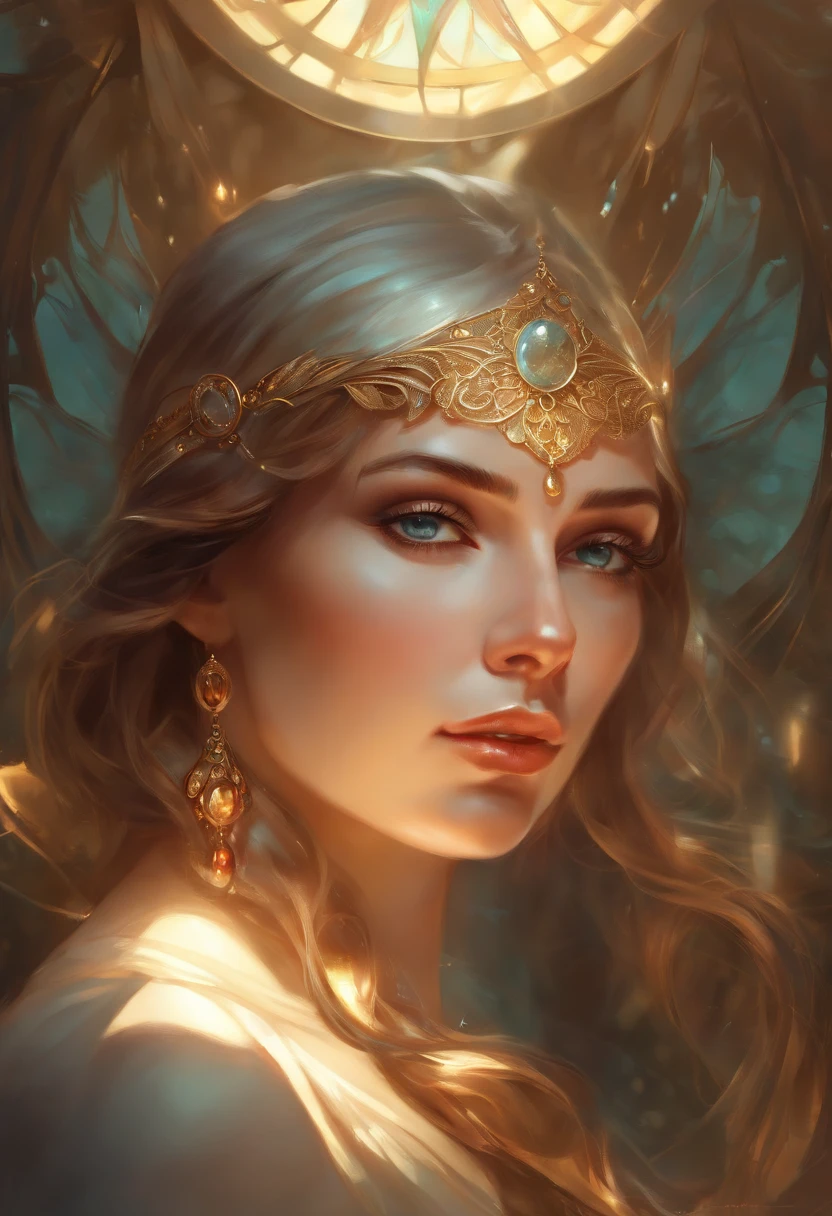 water, refraction, reflections, mirrors, prisms, sunlight, glowing lights!! intricate elegant, highly detailed, digital painting, artstation, concept art, smooth, sharp focus, illustration, art by ( ( ( ( artgerm ) ) ) ) and ( greg rutkowski )! and ( ( ( alphonse mucha ) ) ), eyes reflecting into eyes reflecting to infinity