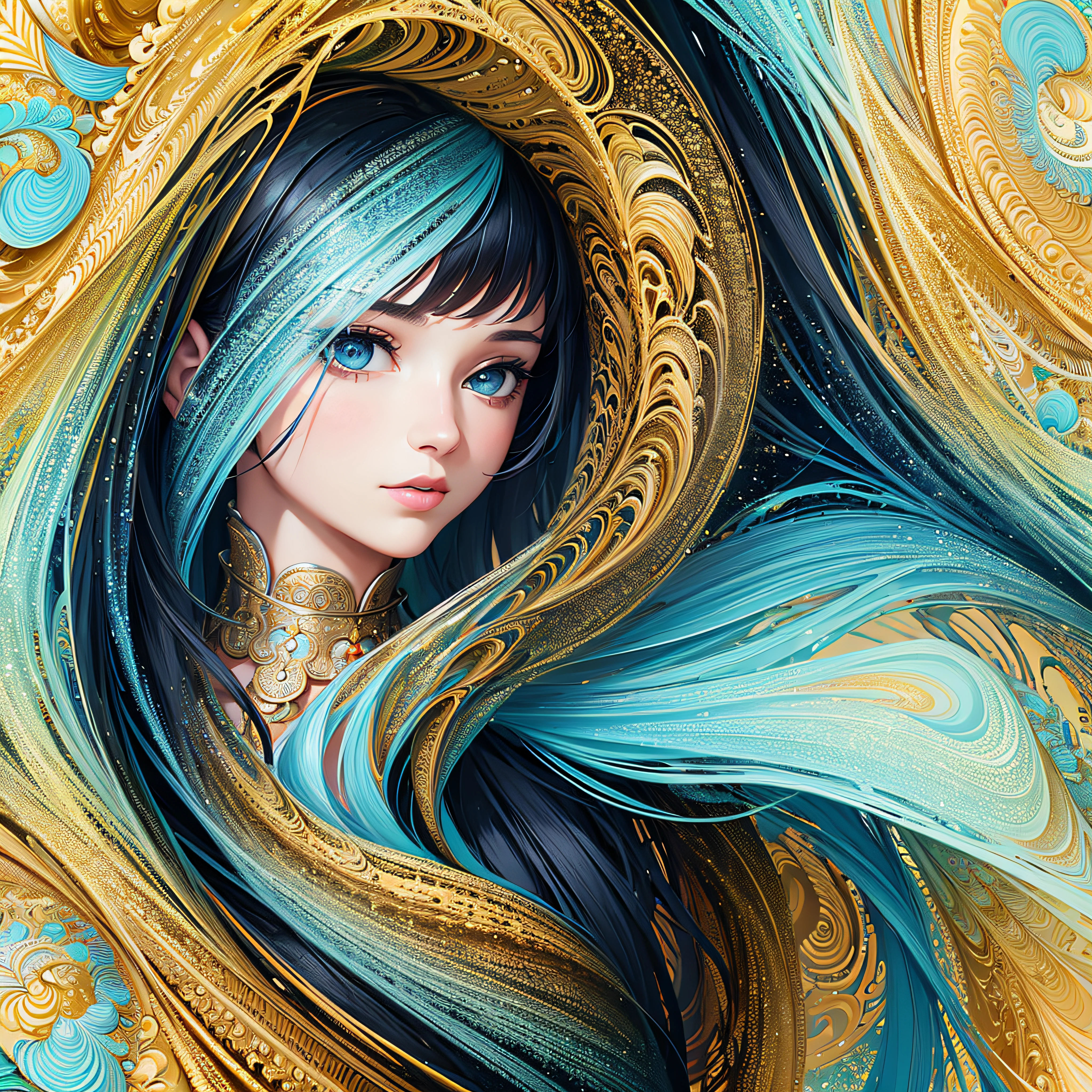 (masterpiece, top quality, best quality, official art, beautiful and aesthetic:1.2), (1girl), extreme detailed,(fractal art:1.3),colorful,highest detailed