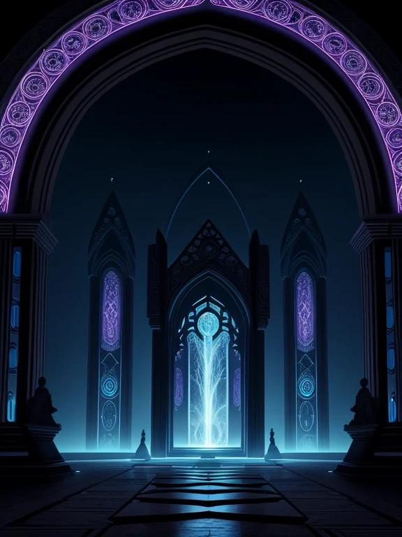 The "Aetherial Nexus" is an ancient and mystical gateway that once served as the primary connection between all realms, bridging the gaps between dimensions and fostering harmony and knowledge exchange among the diverse realms of existence. However, over time, the Aetherial Nexus has lost its connection to four of the ancient realms, leaving them isolated and cut off from the rest of the multiverse.
The Aetherial Nexus, now surrounded by an air of mystique and longing, stands as a grand structure of immense proportions. It takes the form of an elaborate celestial arch, adorned with intricate engravings that depict the histories, cultures, and beings of all the realms it once connected. The archway is infused with an otherworldly energy, pulsating with a subdued glow that hints at the dormant power held within.