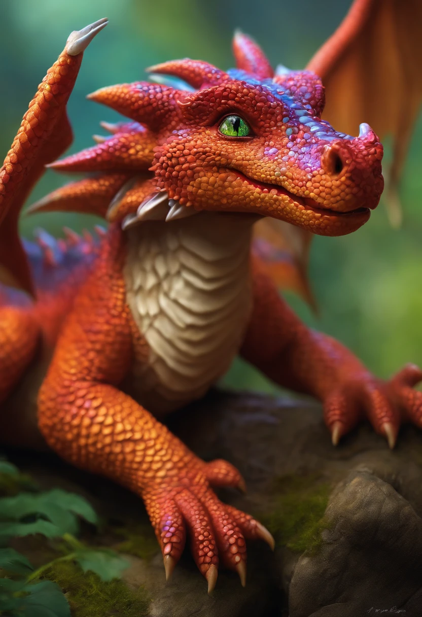 happy cute dragon