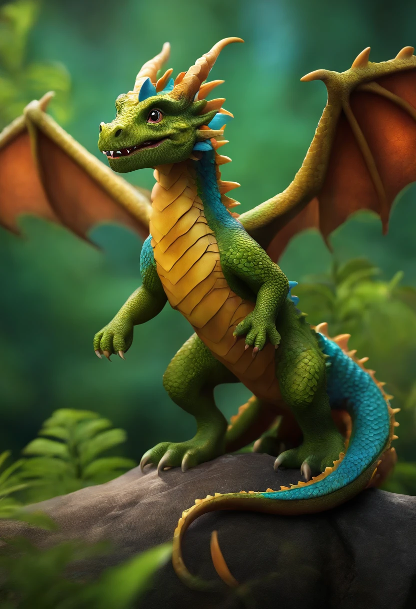 happy cute dragon