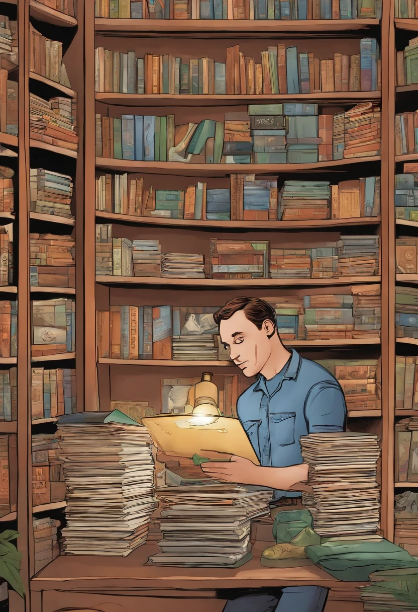 A photo of me organizing my comic book collection in alphabetical order,The Big Bang Theory TV Show,Sheldon Cooper