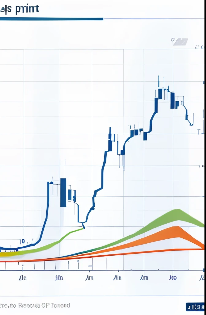 white background, flat logo, graph chart descending -96% from value of 250 points