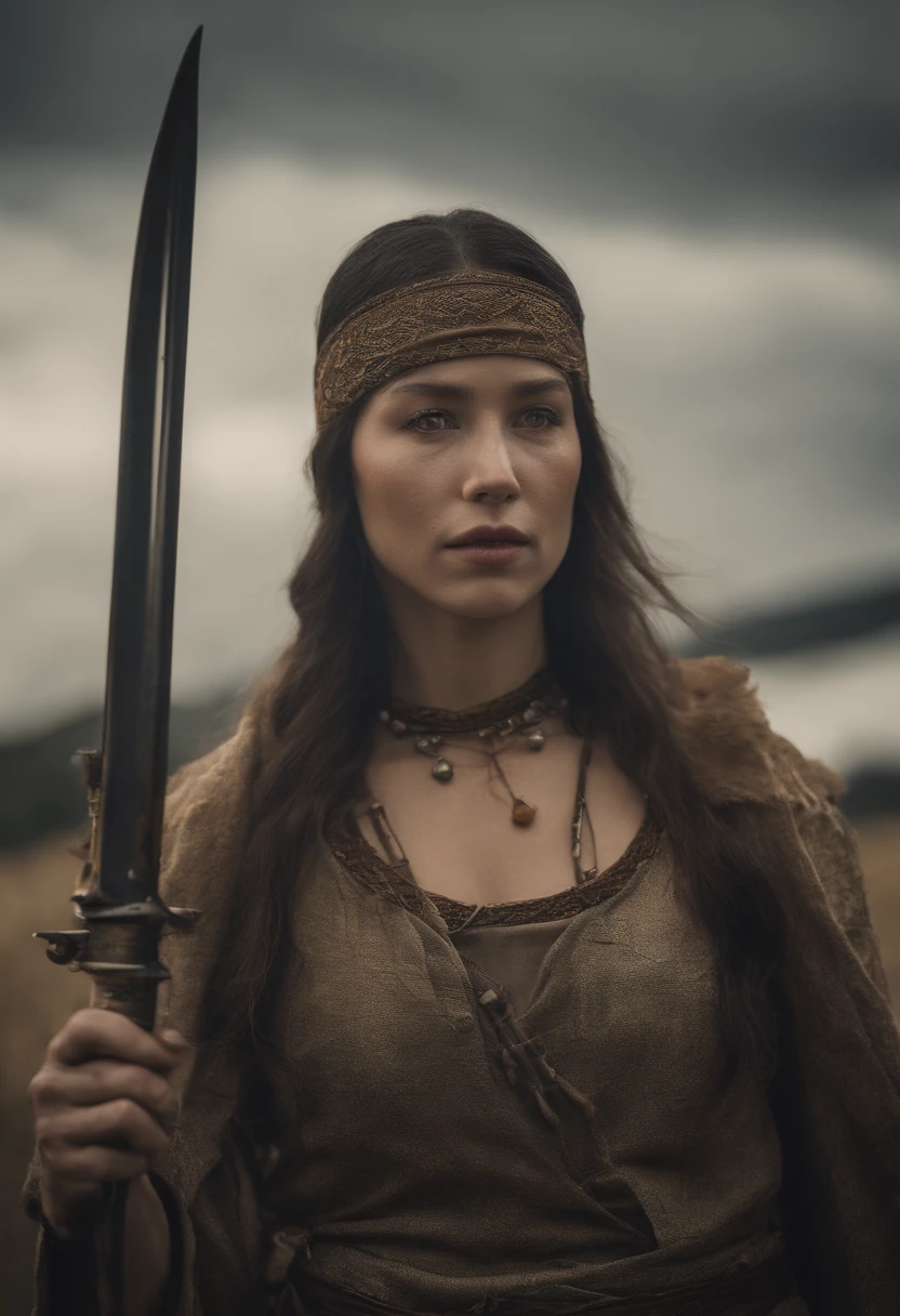 The same series of avatars,A portrait of modern clothing paired with ancient weapons,Two-dimensional men and women