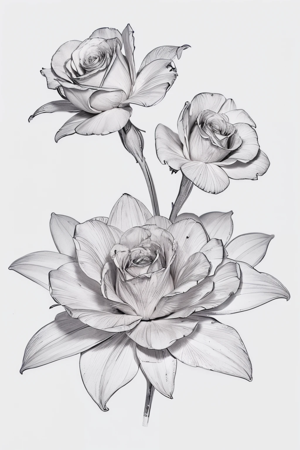 Line drawing background, white backgrounid, Mono Color, a line drawing, ((a sketch)), Stunning and detailed，A beautiful butterfly is flying among the flowers，