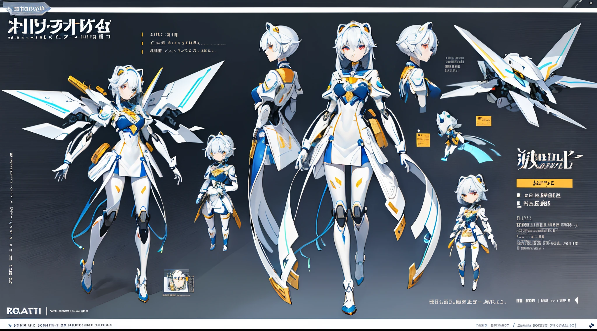 character design sheet，whole body图，whole body，character design sheet（quarter side view，Rear view），Three View（quarter side view，Rear view）same characters, identical outfits，，(masterpiece), best quality,{whole body},((1 名girl)),((beautiful and delicate eyes)),{Mecha,huge_File size},Science fiction,Very detailed,illustration,Extremely detailed CG,submerge,{{pretty face}},super short bob,{Mecha clothes},girl,Beautiful and delicate face,Mechanical thighs，Mechanical calves，skin not exposed