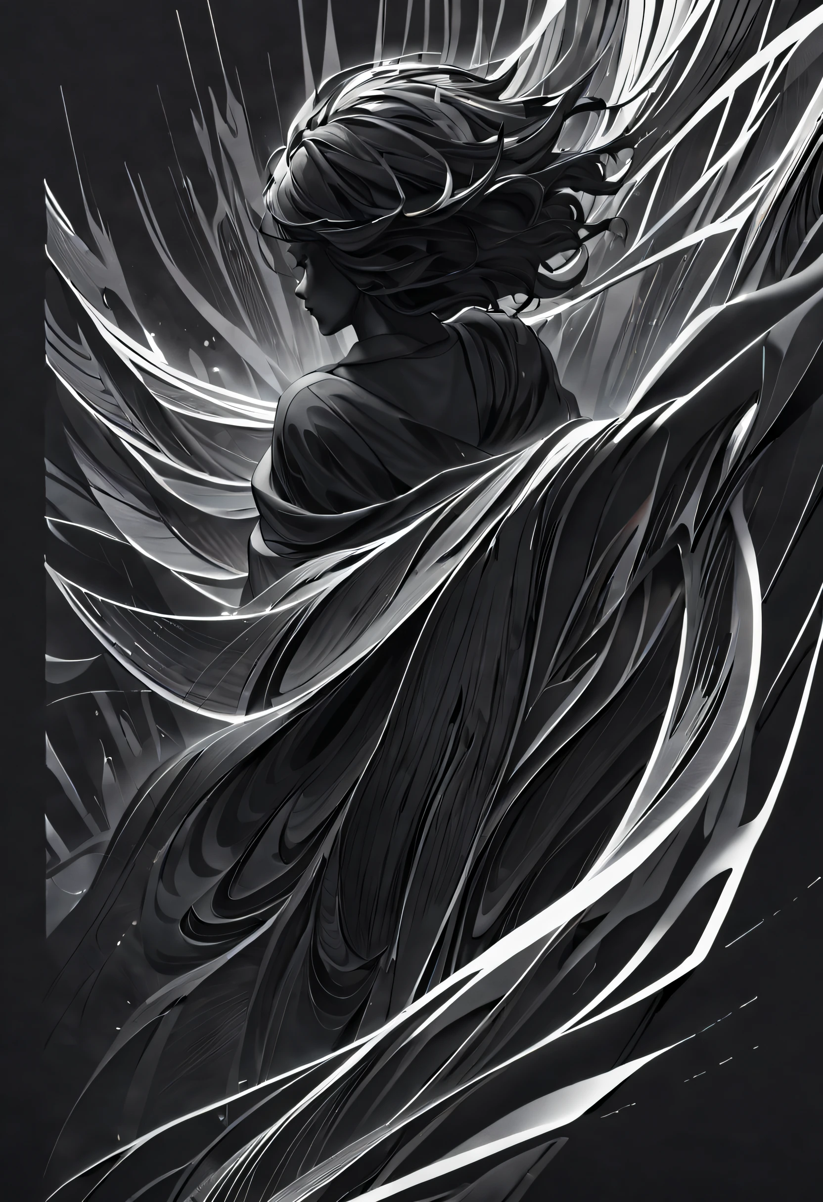 (best quality,4k,8k,highres,masterpiece:1.2),ultra-detailed,(realistic,photorealistic,photo-realistic:1.37),ink,pen and ink,expressive lines,detailed lines,fine details,black and white,abstract,contemporary,contrast,shadows,curves,fluid,organic,flowing lines,hatching,cross-hatching,dramatic,dynamic,graceful,line weight control,precision,ink splatters,textured strokes,geometric shapes,vibrant,monochrome,light and shadow play,composition,visual rhythm,creative energy,layers of lines,interplay of light and dark,depth and volume,emphasis on form,artistic freedom