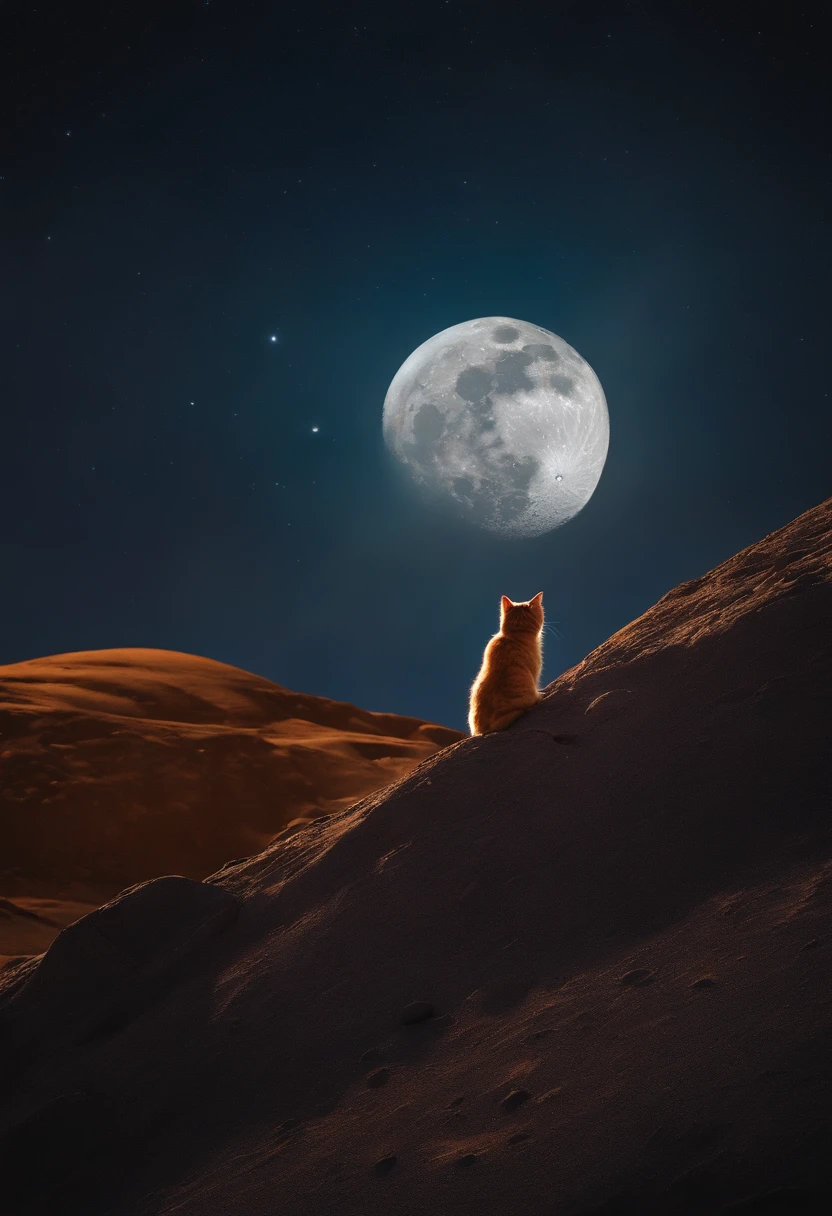 a cat landed on the moon