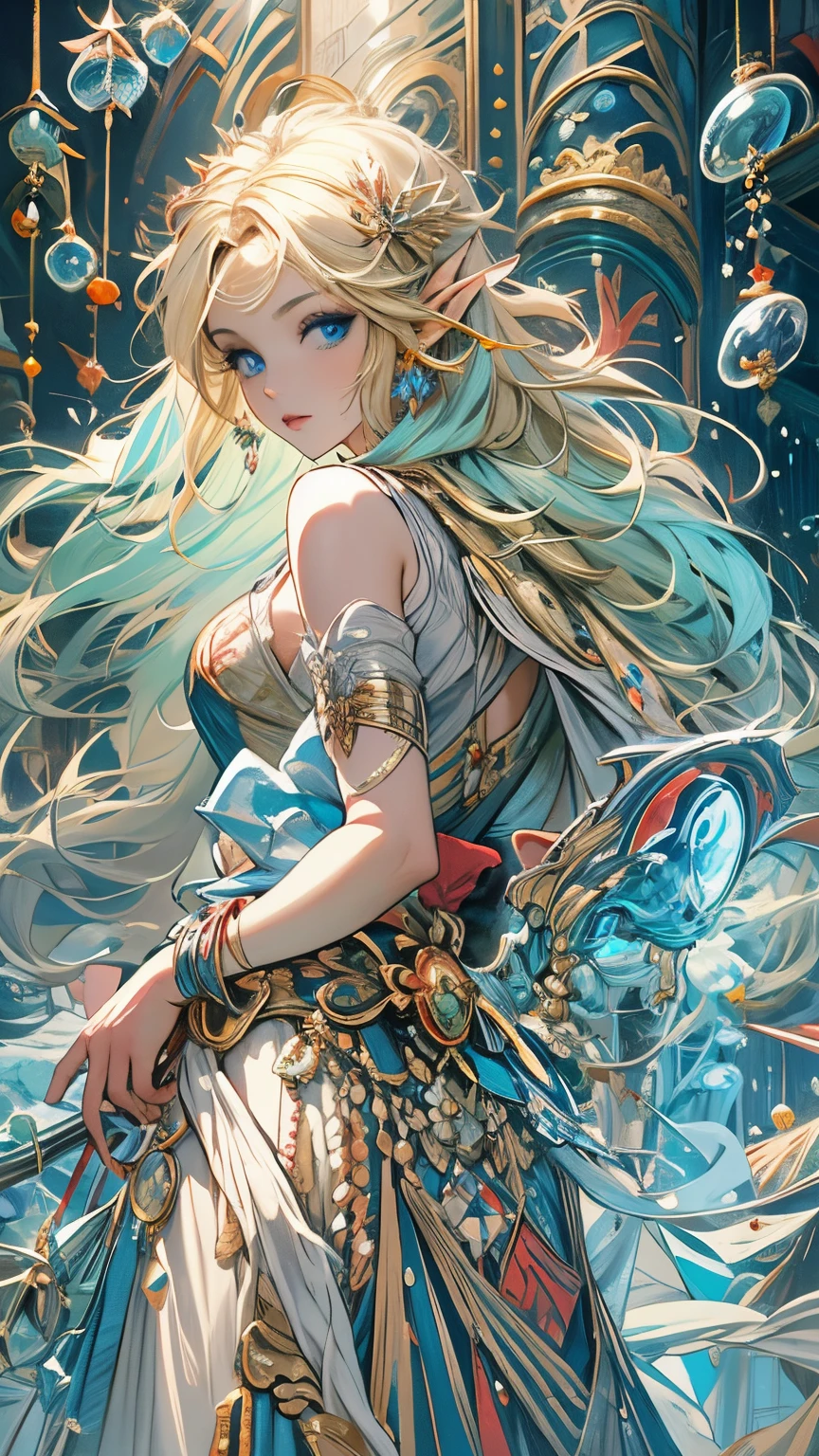 (masterpiece, top quality, best quality, official art, beautiful and aesthetic:1.2), (1girl), extreme detailed,(fractal art:1.3), colorful ,highest detailed