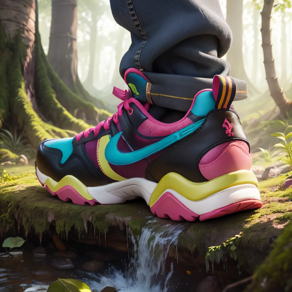 Photo de sneaker dans la nature