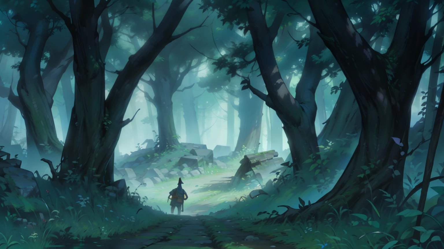 dead forest,comic book, comic drawing, digital art style, 8k resolution
