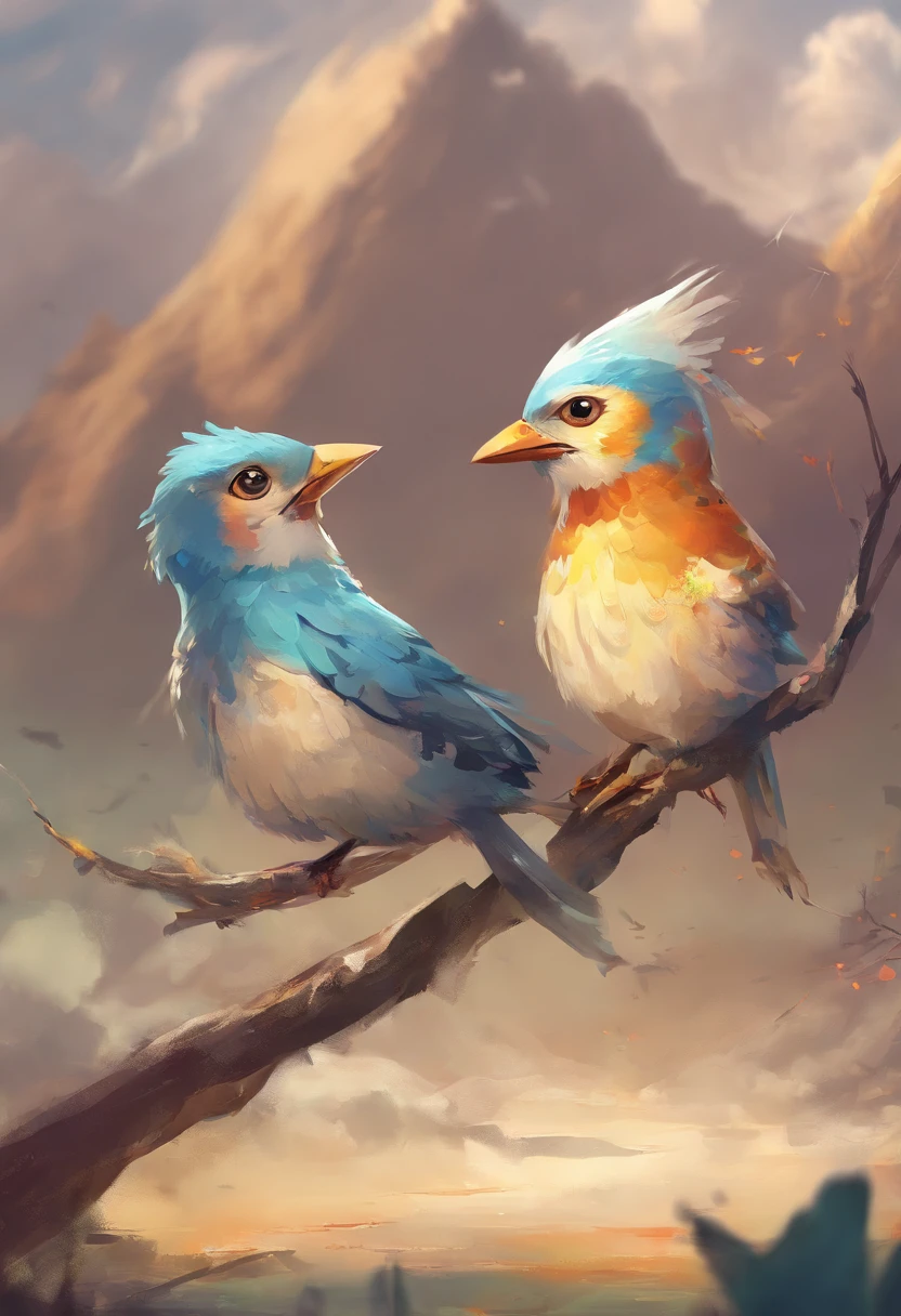 two very happy bird
