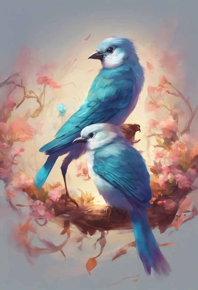 two very happy bird