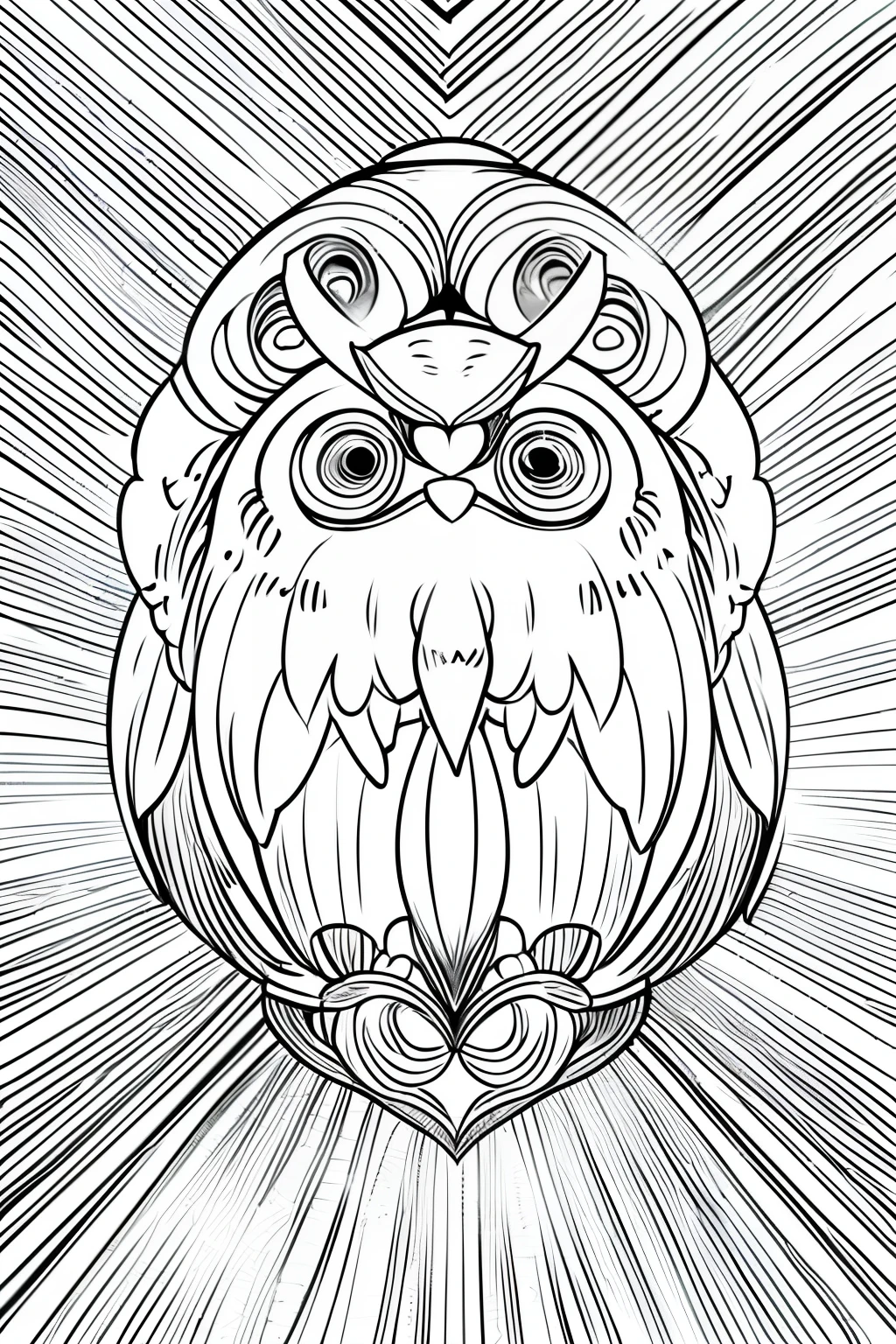 Blank background,(line art),Hooters,Owl shape made of lines,The combination of virtual and reality,Artistically,succinct,Intuitive,The clearest,Best quality at best