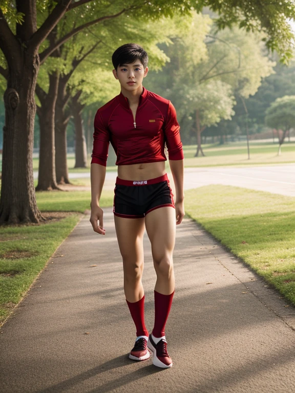 teenagers , very young , light-skin , wearing an dark red sexy underwear, tmasterpiece,k hd,the feet,Transparent sports vest,semi transparent,black long socks,The barefoot , red colour , handsome and cute , extreme cute boy , white skin , dark red underwear boxers shorts , extremely tall and cute boy ,oppa model , handsome model , full body , dark red boxers underwears short shorts , black socks , white light-skin , Chinese model , young boy , white skin , handsome and extremely cute , red boxers underwear shorts , long black socks , handsome model , at the park , jogging , model oppa , long legs , jogging , running , high knee black socks ,black long socks , stand up , extremely tall , extremely high , red underwears , red sports underwear , long black socks , clean and white legs , Chinese model , extremely long legs , looking at the camera , clean and white thigh , heavy bulge , , baby facng jacket , red underwears boxers , light and white skin , Chinese model , strike a pose , sexy pose , flexing pose , show off his handsome pose , size different , height different , tallest boy in the world , height comparison with other boy , tartaglia genshin , tartaglia , genshin impact , tartaglia ajax