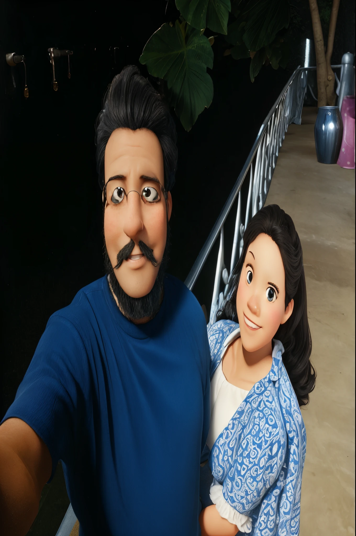 Lovely cupale , background 3D