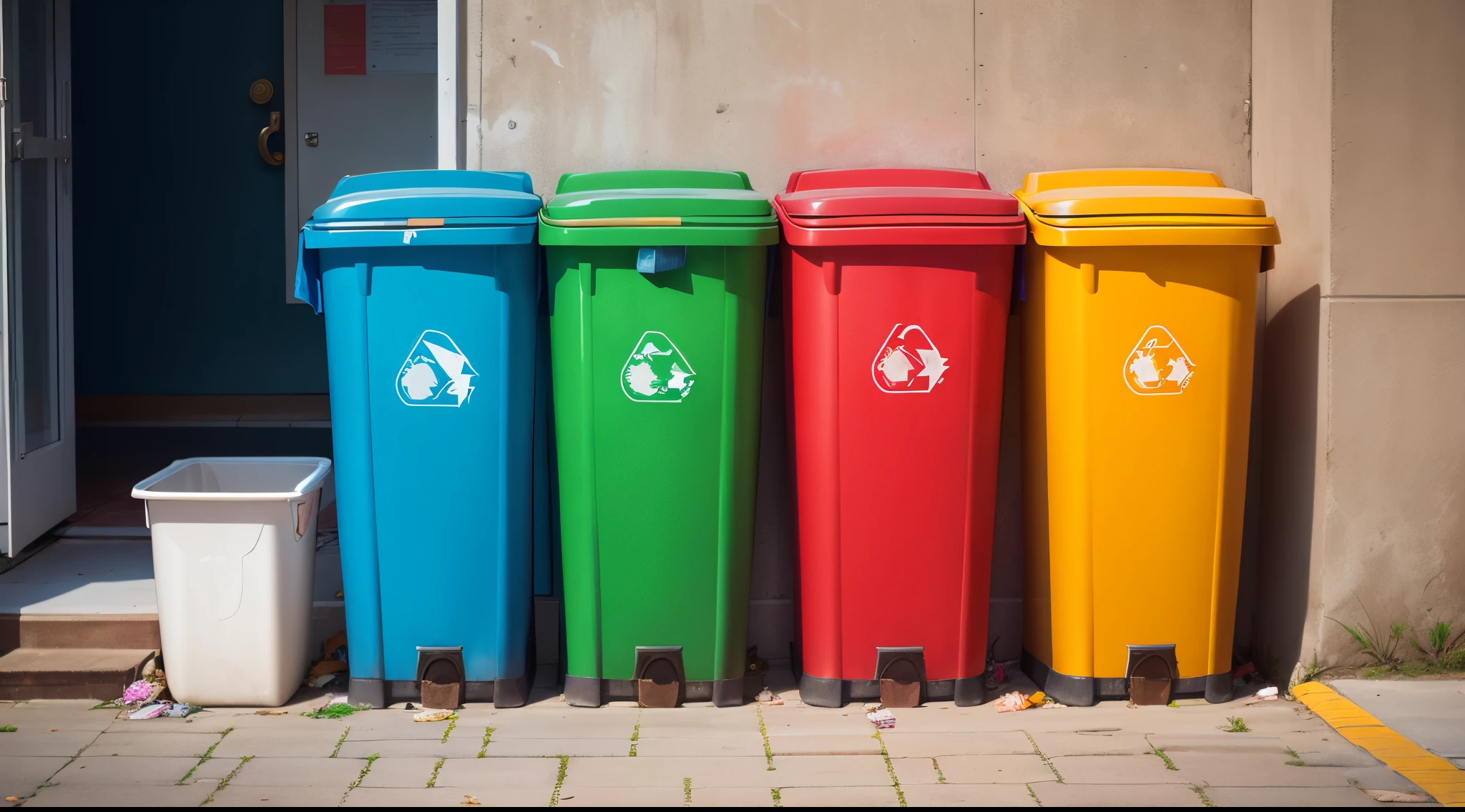 a trash can