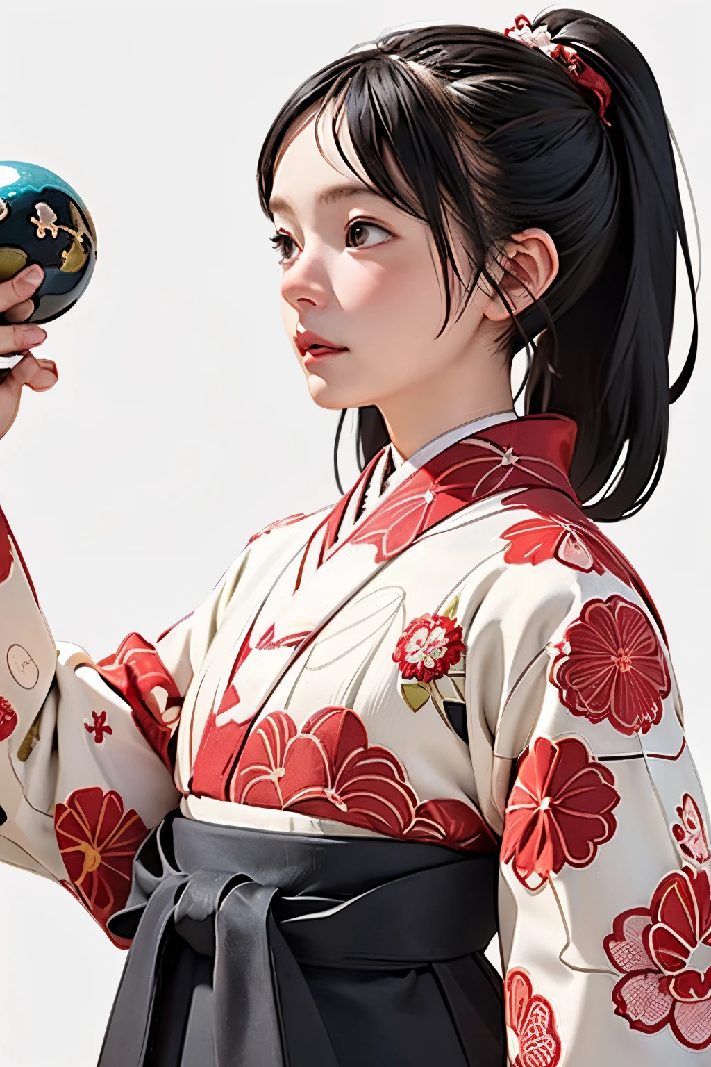 (((white backgrounid、a white world)))、unity 8k wall paper、ultra-detailliert、Beautifully Aesthetic、masterpiece、top-quality、(Zentangle、a Mandala、Tangles、Tangles)、(Fractal Art:1.3)、One girl、Beautiful black hair、japanes、large pink、Red kimono、Japanese dress、ighly detailed、Dynamic angles、Cowboy Shots、The most beautiful forms chaos、elegent、Brutalist design、Vibrant colors、romantism、Atmosphere、ecstasy musical notes、Streaming music notes are visible、(((white backgrounid、Pure white background、Red circle)))