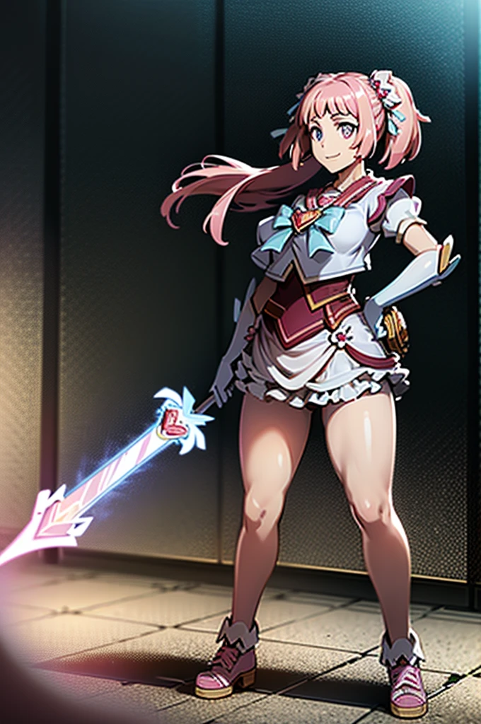 masterpiece, best quality, indoors, mamikafairy, 1girl, solo, looking at viewer,, hand arms full body,boots, standing,cute,breast, curvy, female,fantasy goddess,there is a cartoon picture of a woman with a very large breast, glowing divine being, glowing holy aura, inspired by Luma Rouge, the non-binary deity of spring, ethereal rainbow nimbus, the aura goddess of fire, inspired by Mariel, glowing aura around her, astral aura, as the goddess of the sun, “uwu the prismatic person, big breast, serious, beautiful eyes, , full body, walking, long robe, long dress, ,priestess ,holy, smile, god rays, ray tracing, sparkle, cinematic lighting, UHD, retina, masterpiece, ccurate, anatomically correct, textured skin, super detail, high details, high quality, award winning, best quality, highres, 1080P, HD, 4K, thunder aura, light aura,full, snak staff,closed mouth, huge breast, curvy, bimbo,standing, happy, smiling,huge breast