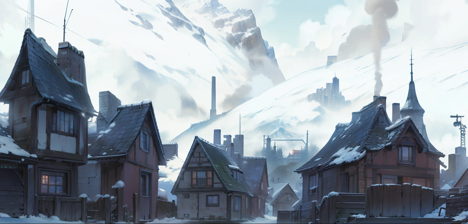 city with many house, comic book, comic drawing, digital art style, 8k resolution.