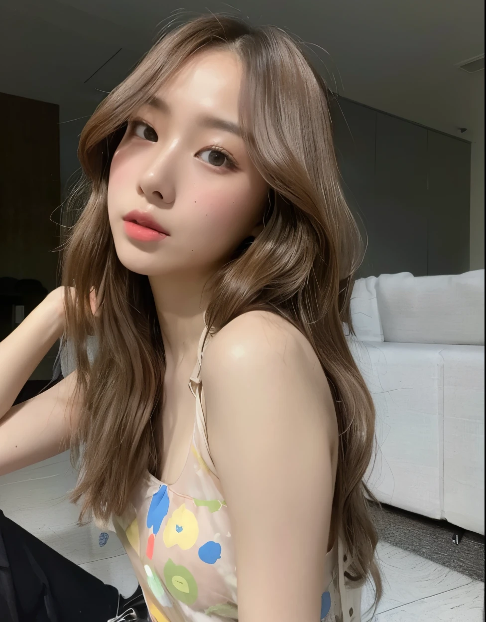 Thai girls are realistically beautiful, Dark hair tied up., playful, obscene, Sleeveless Chemise White Trench Sheer, Pookie, flat chest, small breast, thights, groin, Hitting a classmate in the classroom, Sweat, damp