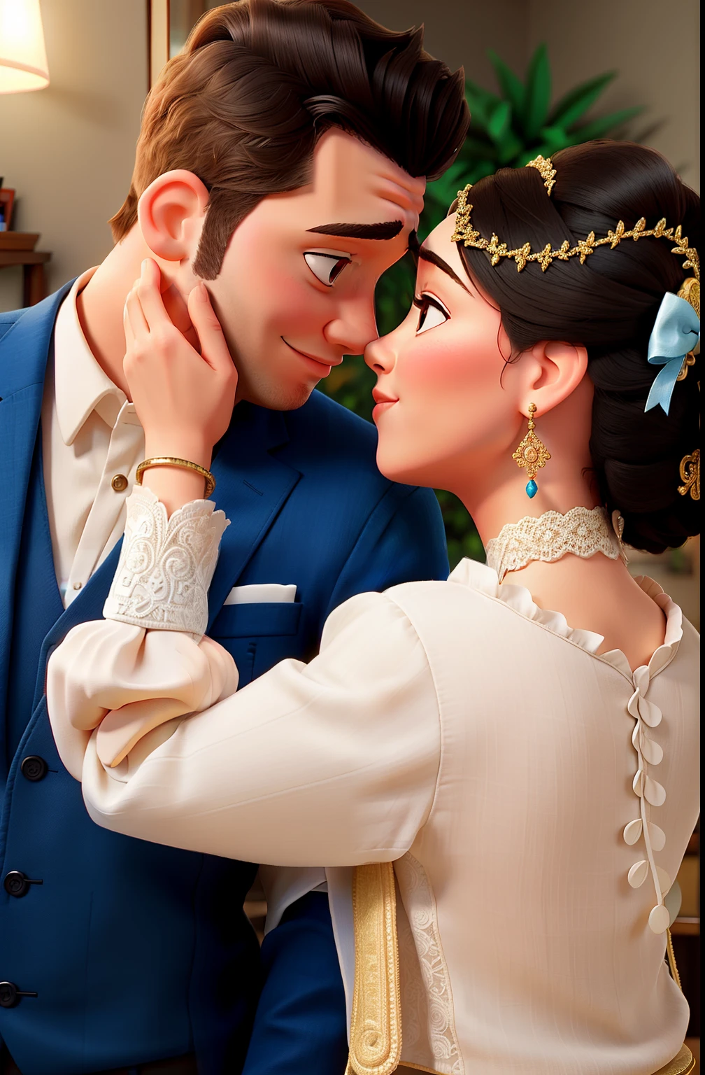 lovely  couple in  3D image