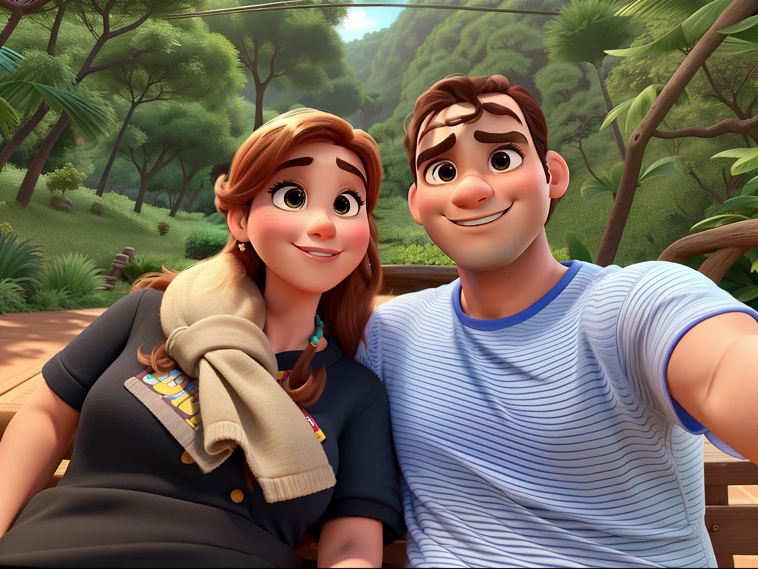 Casal estilo Disney pixar, alta qualidade, melhor qualidade, mulher loira