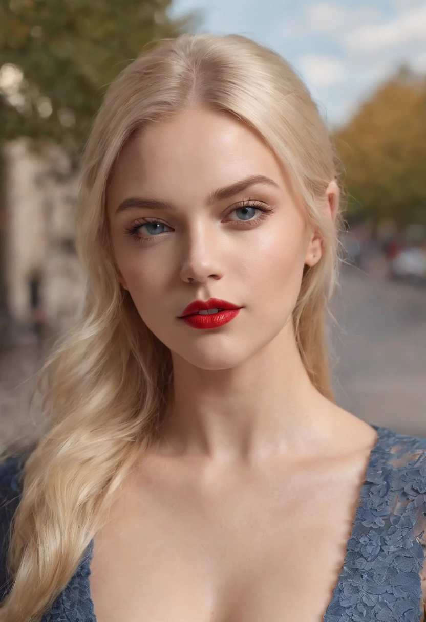 beautiful swedish college girl, blonde, full body, Naked, pubic hair outside on the street, blonde hair, ponytail, long hair, blue eyes, bimbo lips, red lips, ((Red high heeled shoes)), ( (perfect Large breasts), photorealistic, photo, masterpiece, realistic, realism, photorealism, high contrast, photorealistic digital art trending on Artstation 8k HD high definition detailed realistic, detailed, skin texture, hyperdetailed, realistic skin texture, armor, best quality, ultra high resolution, (photorealistic: 1.4), high resolution, detailed, raw photo, hyper realistic texture realistic lighting.