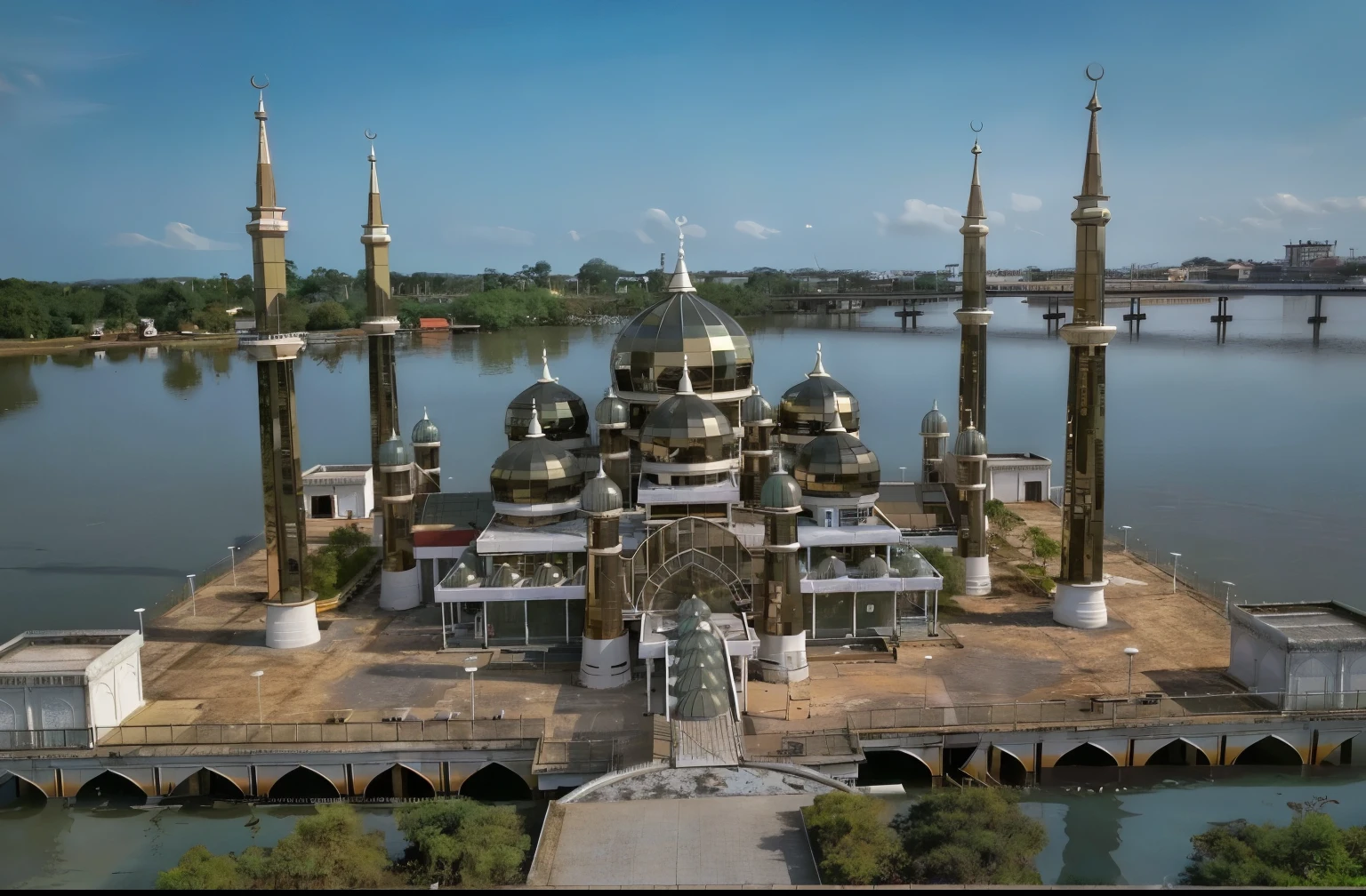Heavenly beauty mosque floats on water, Masjid terapung, Masjid Kristal, Terengganu,