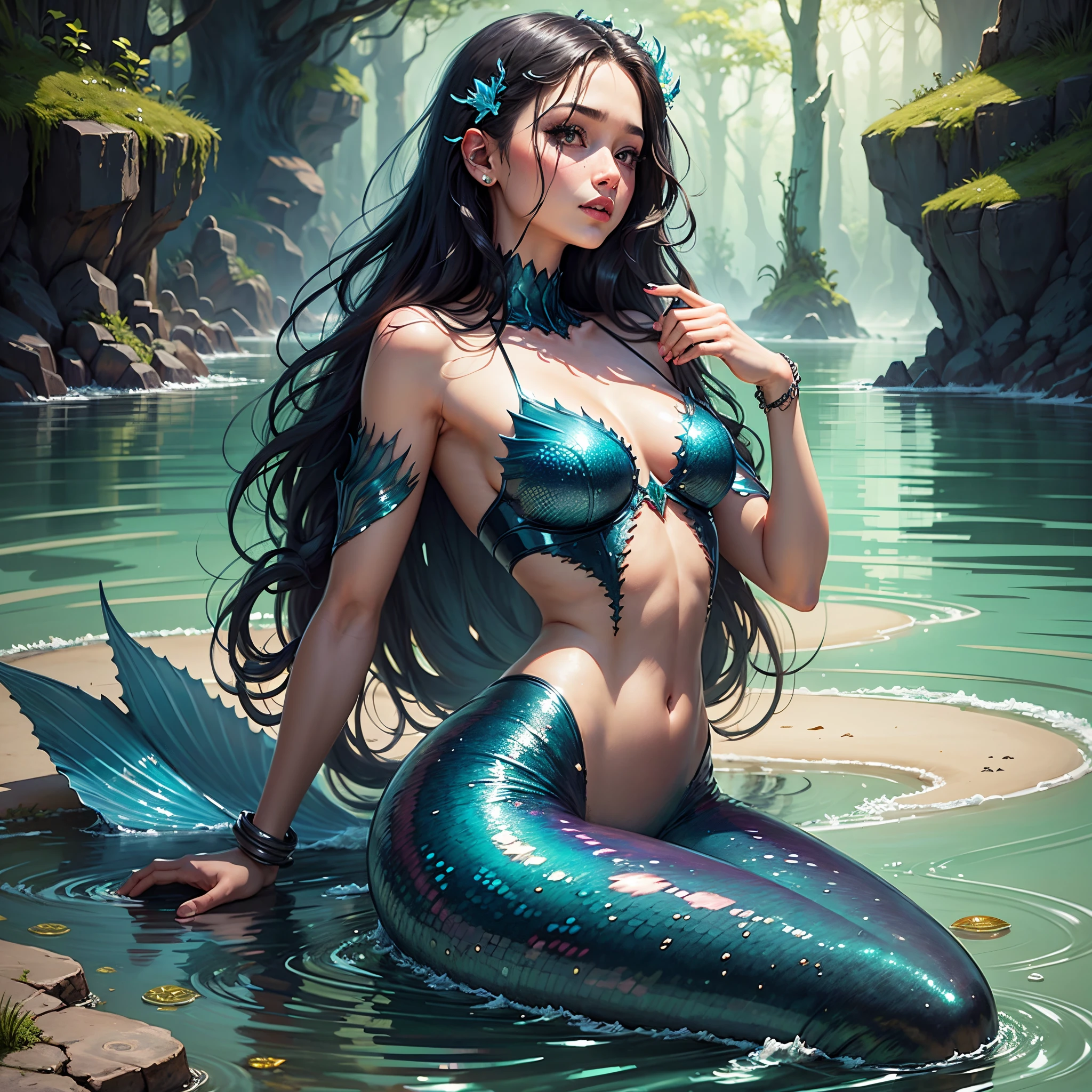 beautiful dark mermaid --auto --s2