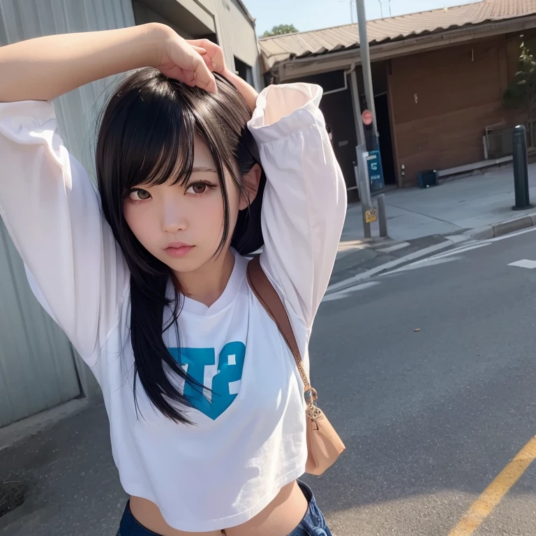 Best quality,raw photo , 19 years old Japanese female idol, from above ,
selfie,lying on Ground,t-shirts, low rise pants,Short hair, bowl cut ,cute face ,edgy,droop ,murky water , overflowing ,wet ,selfie, on the beach, rain,night,