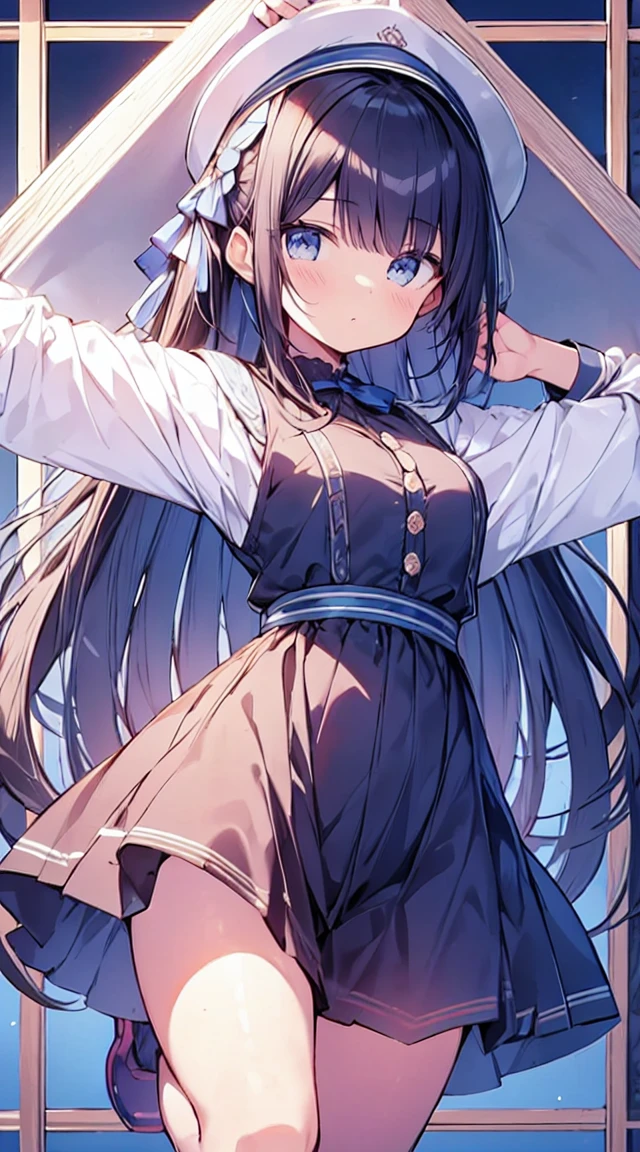 masutepiece, Best Quality,Illustration, Wallpaper, ultra -detail, Absurd beauty, 1beautiful girl、big eye、、Futomo、Poses in motion