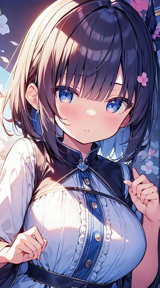 masutepiece, Best Quality,Illustration, Wallpaper, ultra -detail, Absurd beauty, 1beautiful girl、big eye、、Futomo、Poses in motion