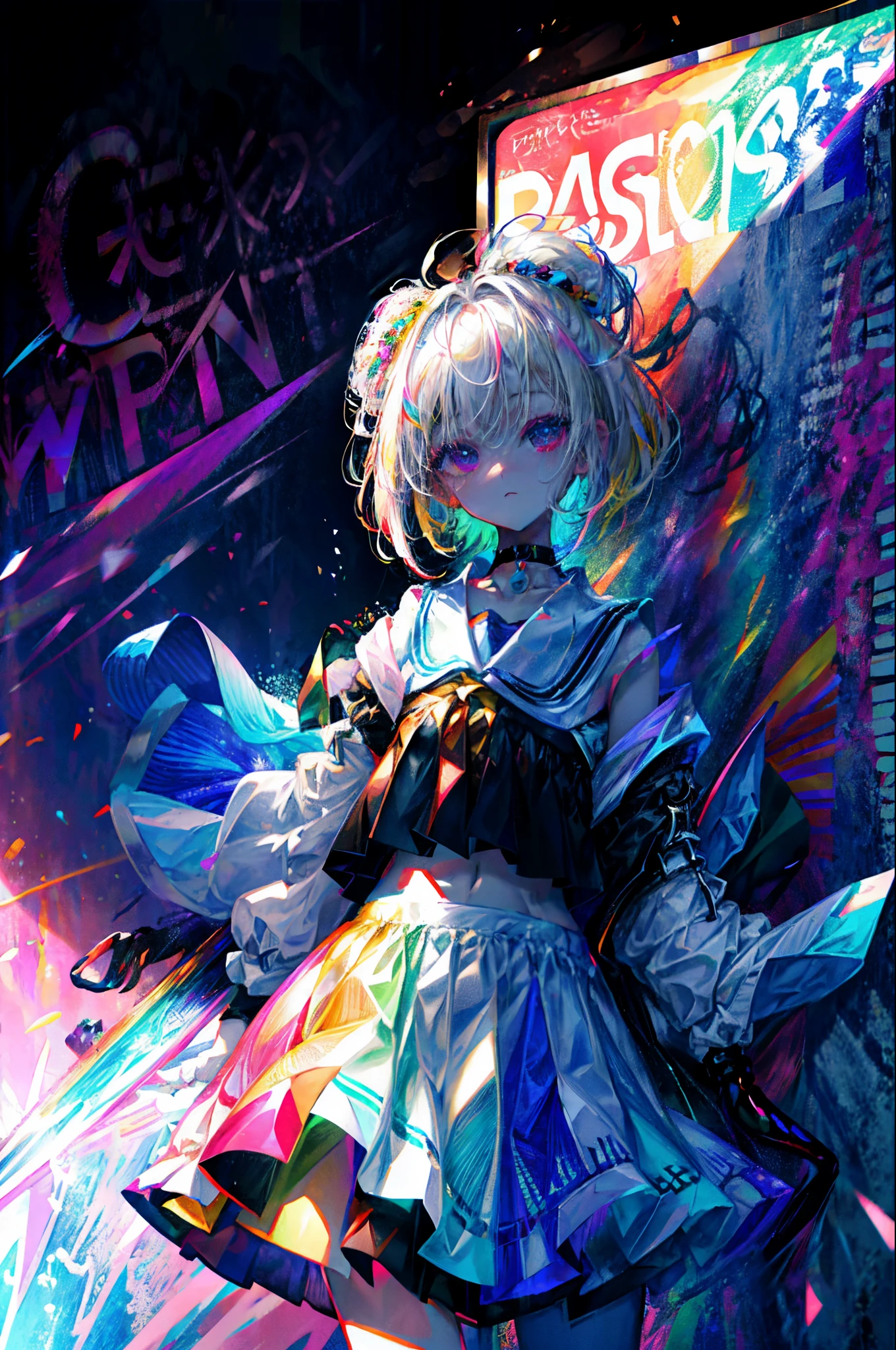 1 girl solo, (3k RAW photo, Bert quality, masterpiece 12) (realistic photo quality 1. A) (extremely detailed CG uniform and k wlpaper) ((high gradient: 1.3), soothing tones, mute, high contrast, (natural skin texture, surrealism, soft light, clarity)), colored hair,