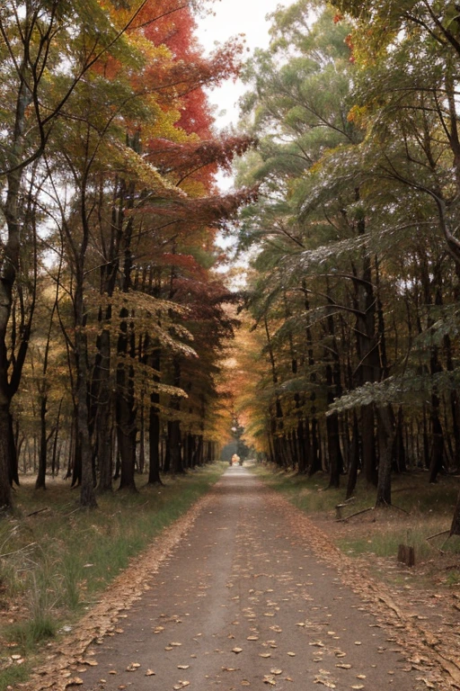bosque alienigena con tonos rojos