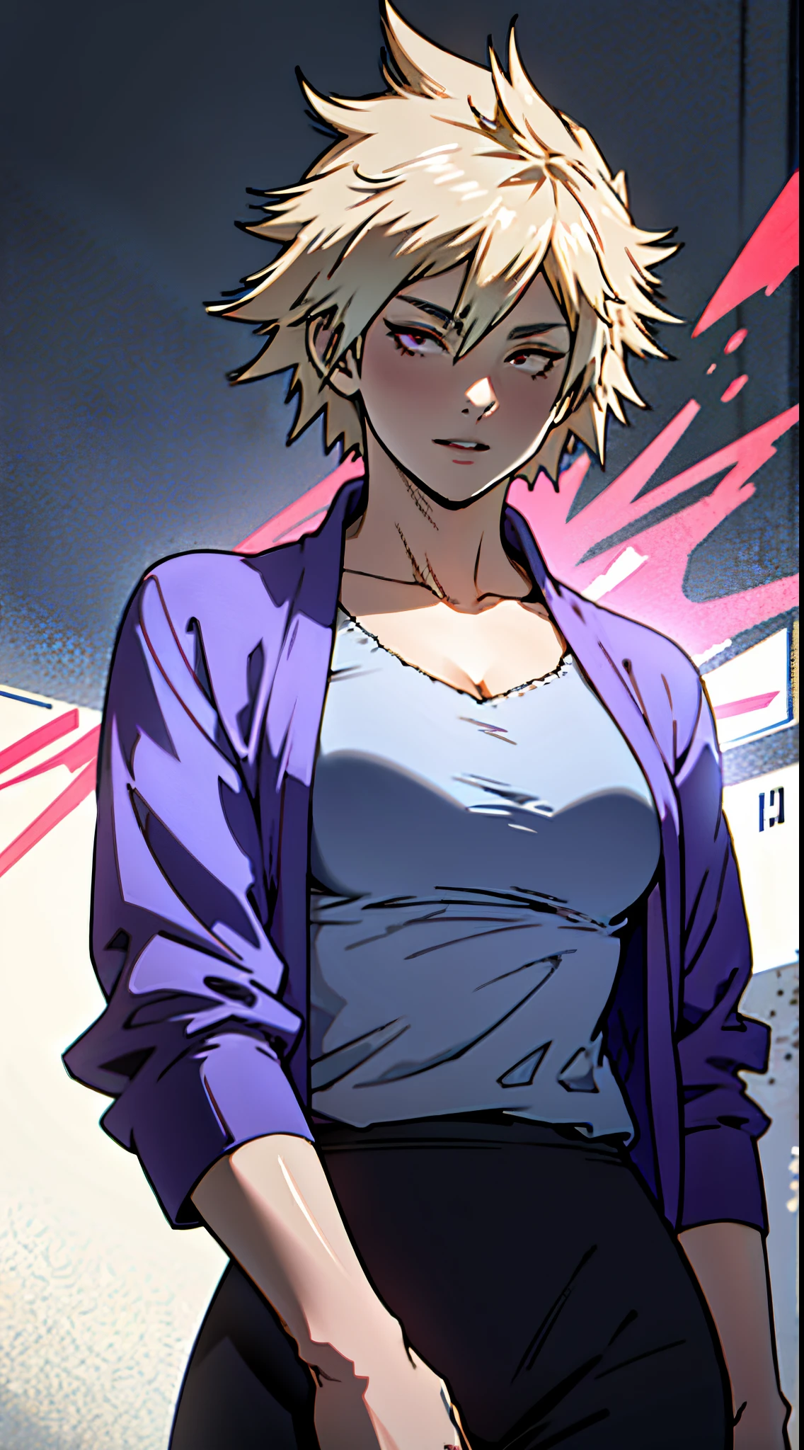 (cowboy shot), sfw, (masterpiece), (best quality:1.0), (ultra highres:1.0), detailed eyes,
BREAK
MitsukiMHA, red eyes, mature female,
purple cardigan, blue shirt, black skirt
BREAK
(gorgeous view)