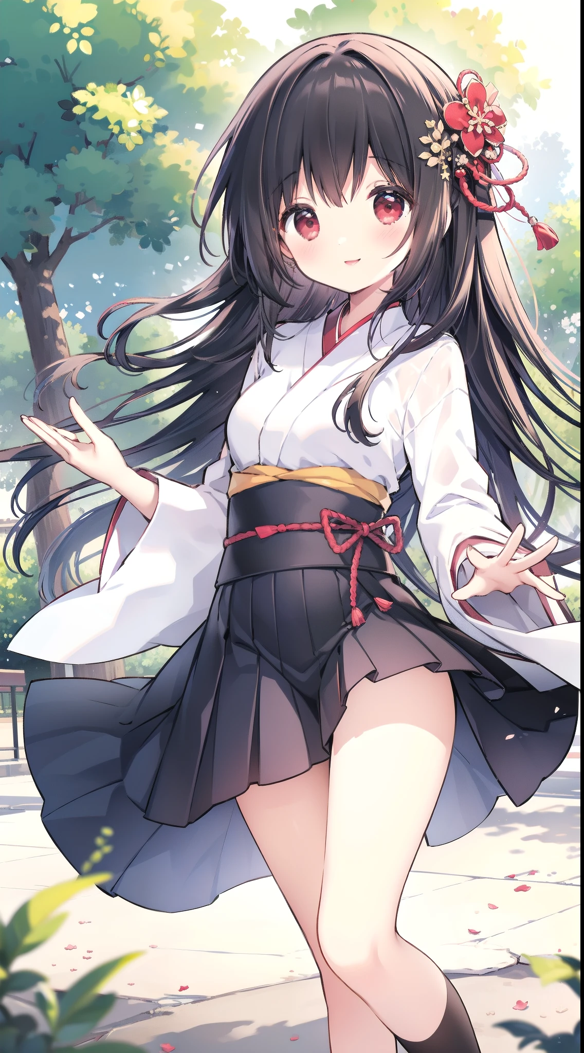 absurd res, high res, (masterpiece:1.4), ultra-detailed, 1girl, looking at viewer , floating, Chinese dress, stockings, black hair, extremely detailed purple eyes, sharp eyes, lustful eyes, lust expression ,ahg, chubby curvy body, medium -large breast, castle background, grass field background, flowers, shy blush, ((naked)), topless,((visible crotch)), ((skirt)), skirt flying in air, hand holding skirt, hands lifting skirt, no panties ,crotch, visible, mini skirt