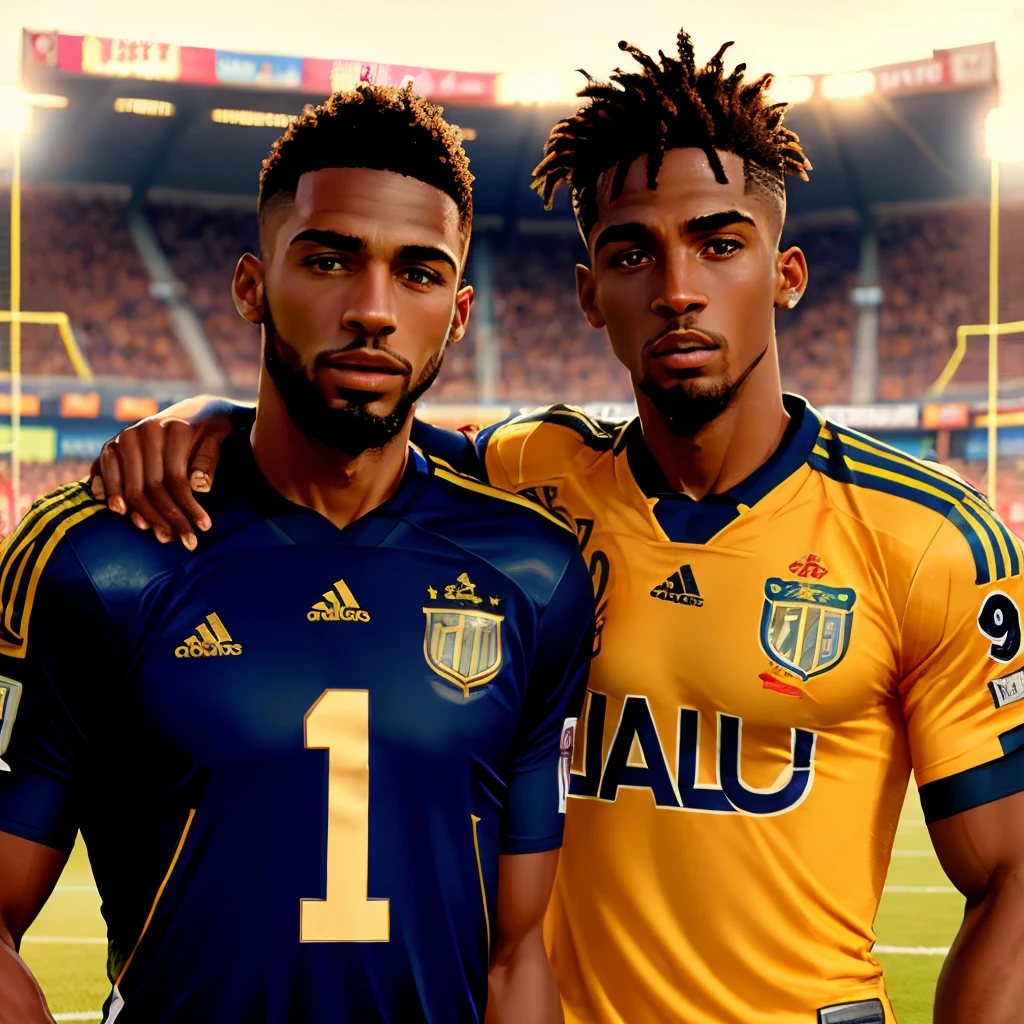 Image of personnage animated de football number 94 and Baba94ii comme nom au dos du maillot arrière plan tour eiffeil