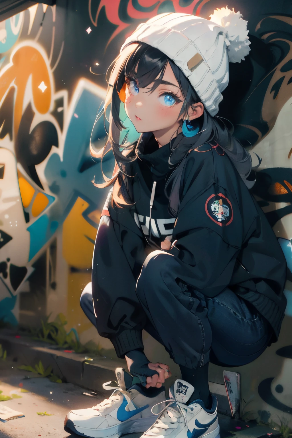 The paint drips from her hair and clothes, but Kanta doesn't care. She's in her element, consumed by the intoxicating taste of graffiti she extends her tongue and licks a streak of wet spray paint.