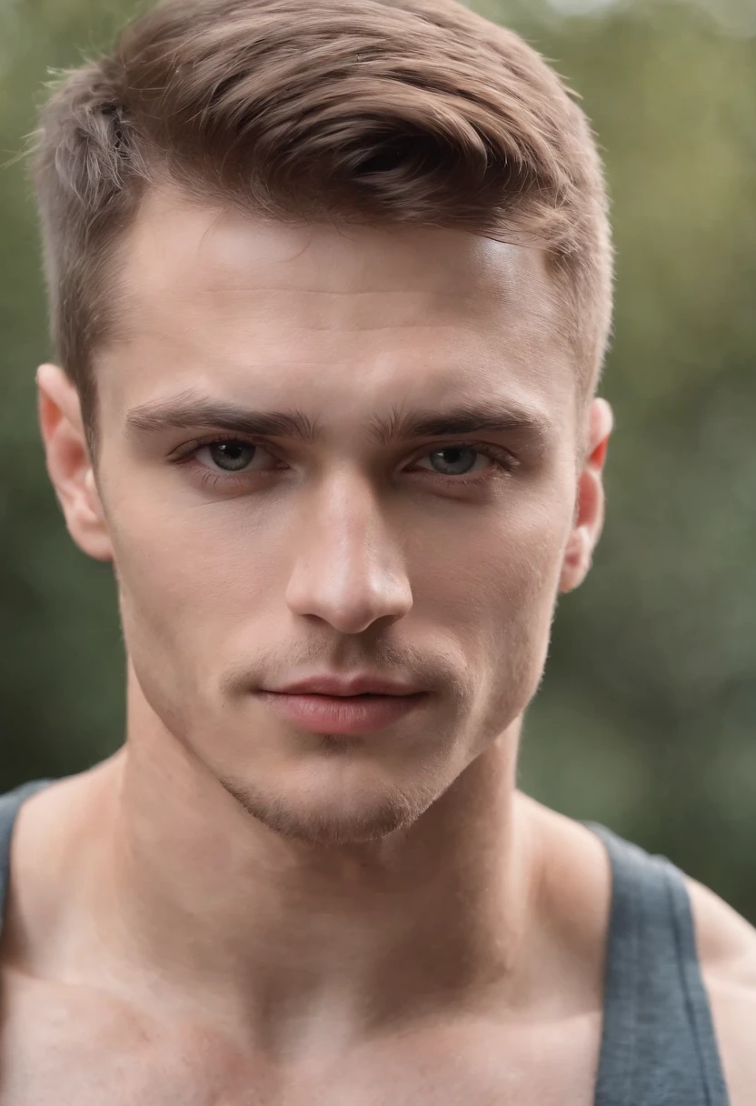 photo plan d&#39;UN jeune homme ukrainien sexy avec les feses, Muscular body and symmetrical face, Outdoor Lighting, gloomy mood, piercing eyes, hyper sexy