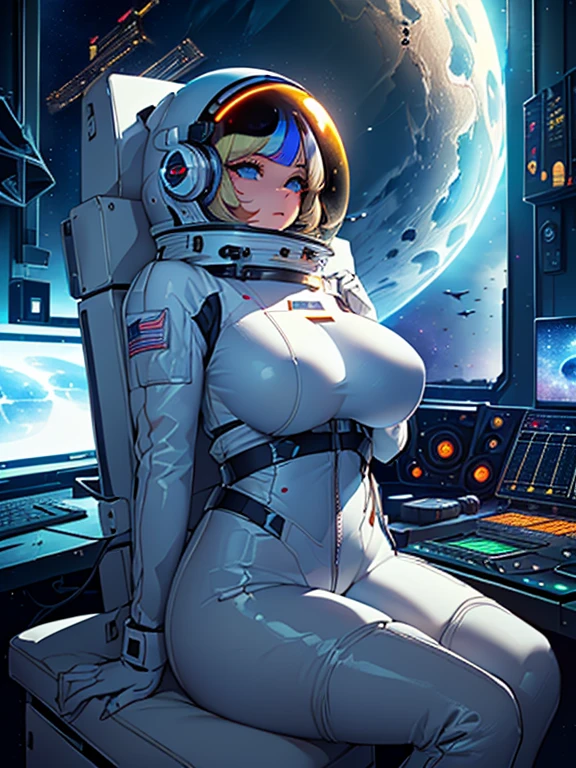 ((best quality)), ((masterpiece)), (detailed), [TWO WOMANS], [BIG BOOBS] [FALLNG  IN SPACE] [SPACE PIRATE CUSTUME]