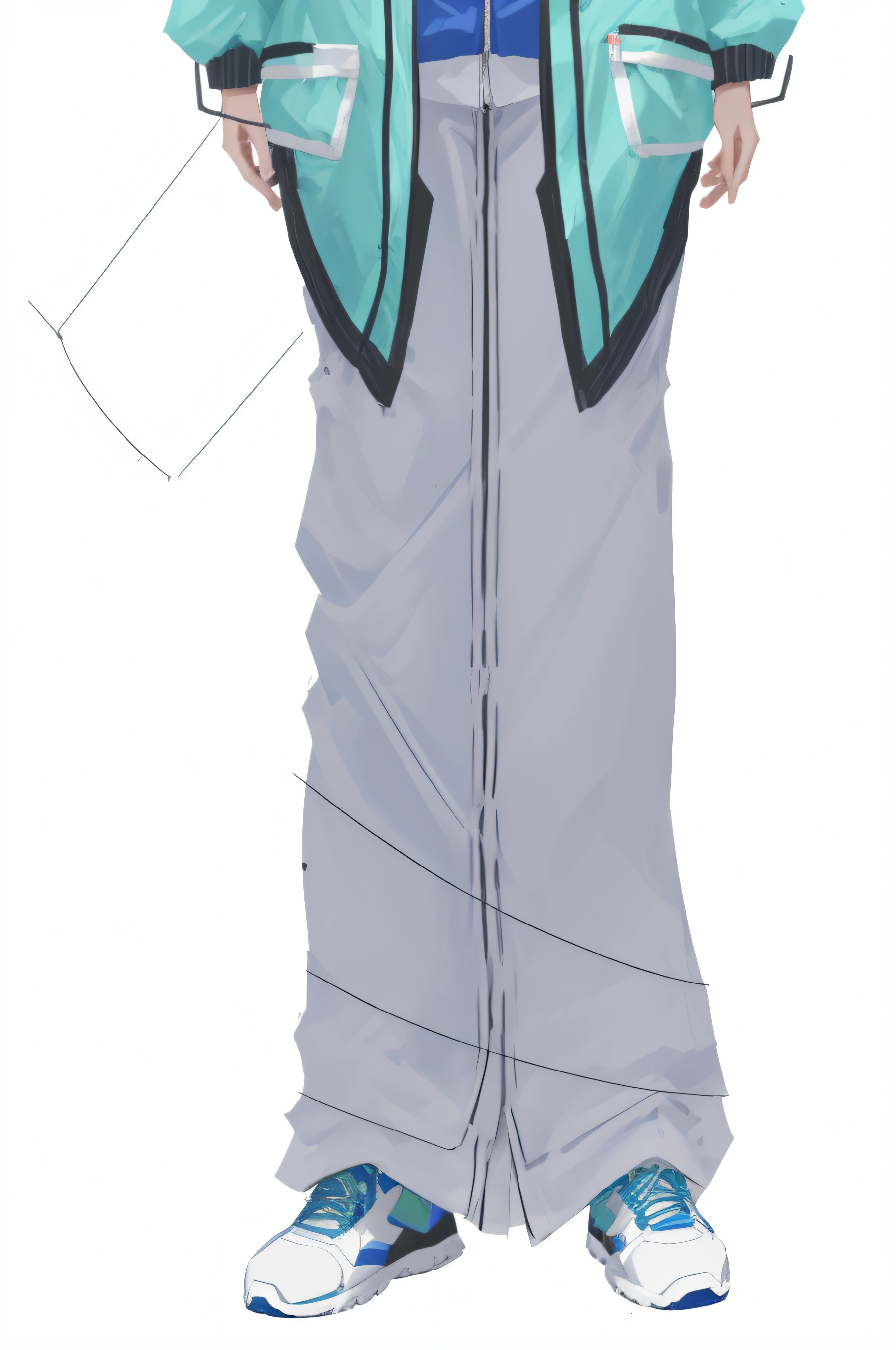 Anime character wearing blue jacket and white shirt, full body concept, clear outfit design, detailed full-body concept, full body detailing, short full body portrait!, Full body illustration, clothing concept, clothing design, Turn around and take a full body photo, zoomed out full body, Full body and clothing, detailed full body concept art, !!full-body portraits!!,detail-rich,masterpiece of a master,Cinematic texture,Clean shape,