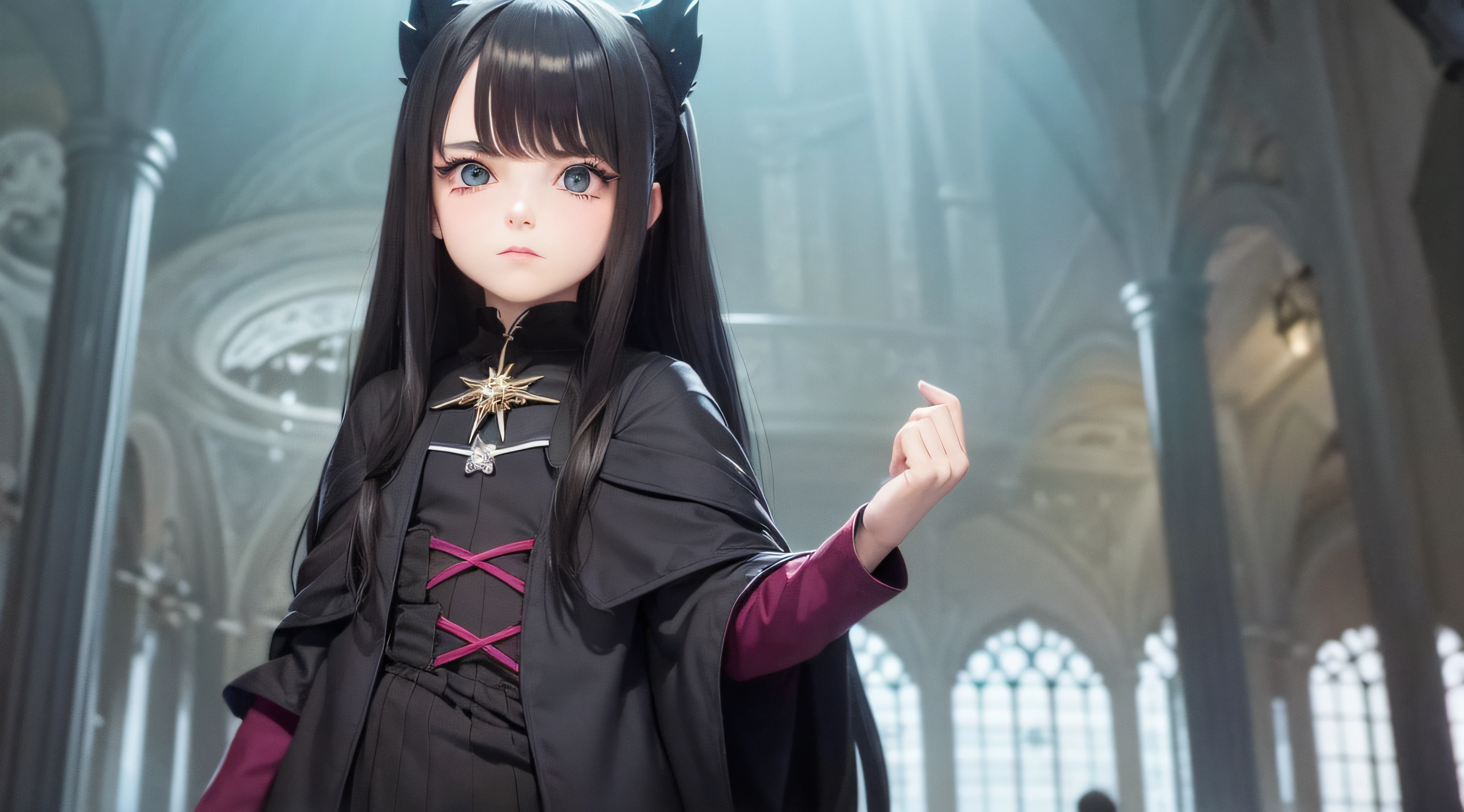 (obra prima) (perfection) (ultrarrealista) (sem defeitos) de anime, bruxa, harry potter, roupa de bruxa, malvada, risada malefica