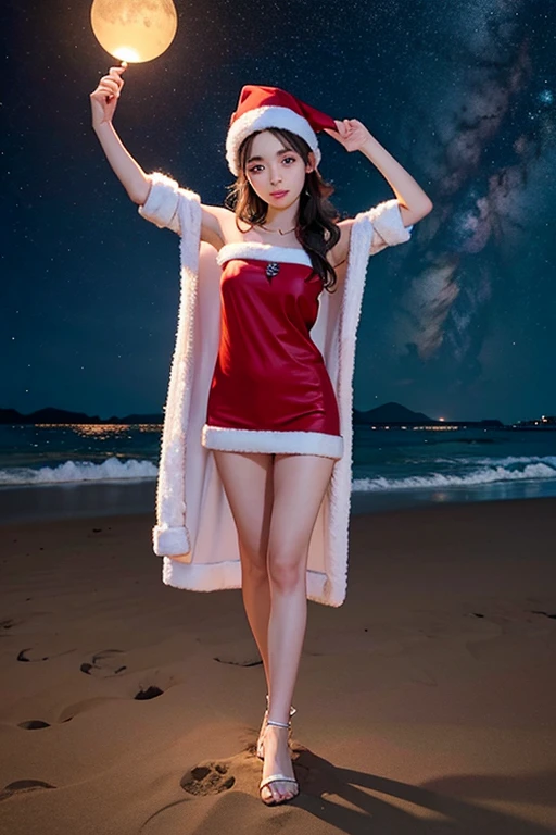 8K, of the highest quality, Intricate details, Ultra Detail, Ultra High Resolution, masutepiece, ((from behind)), slender, Smile, (makeup: 0.4), (Fluffy blue eyes: 1.21), Blue eyes, view back ground, ((Full body)), 1girl in, Solo, 1 girl, (( Full body)), Close Up Shot, Standing , ((tall)), (((Fit body))), (((Slim Face))), Sharp face, Sharp eyes, (((Black hair, Long hair, )) (Detailed face), Sharp face, Small lips, Holding a pistol, Handgun,
((, red scarf)), Detailed face, Detailed chest, , large full breasts, Detailed ass, Big ass, Round Ass , Beautiful girl with accentuated slender abs: 1.4, Six Pack Abs: 1.4, Bust Botox, Big, Perfect body, detail legs, (( Moonlight)), In the snow
