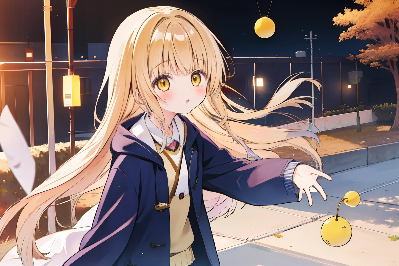 masterpiece, best quality, 1girl, solo, shiina mahiru, yellow eyes,