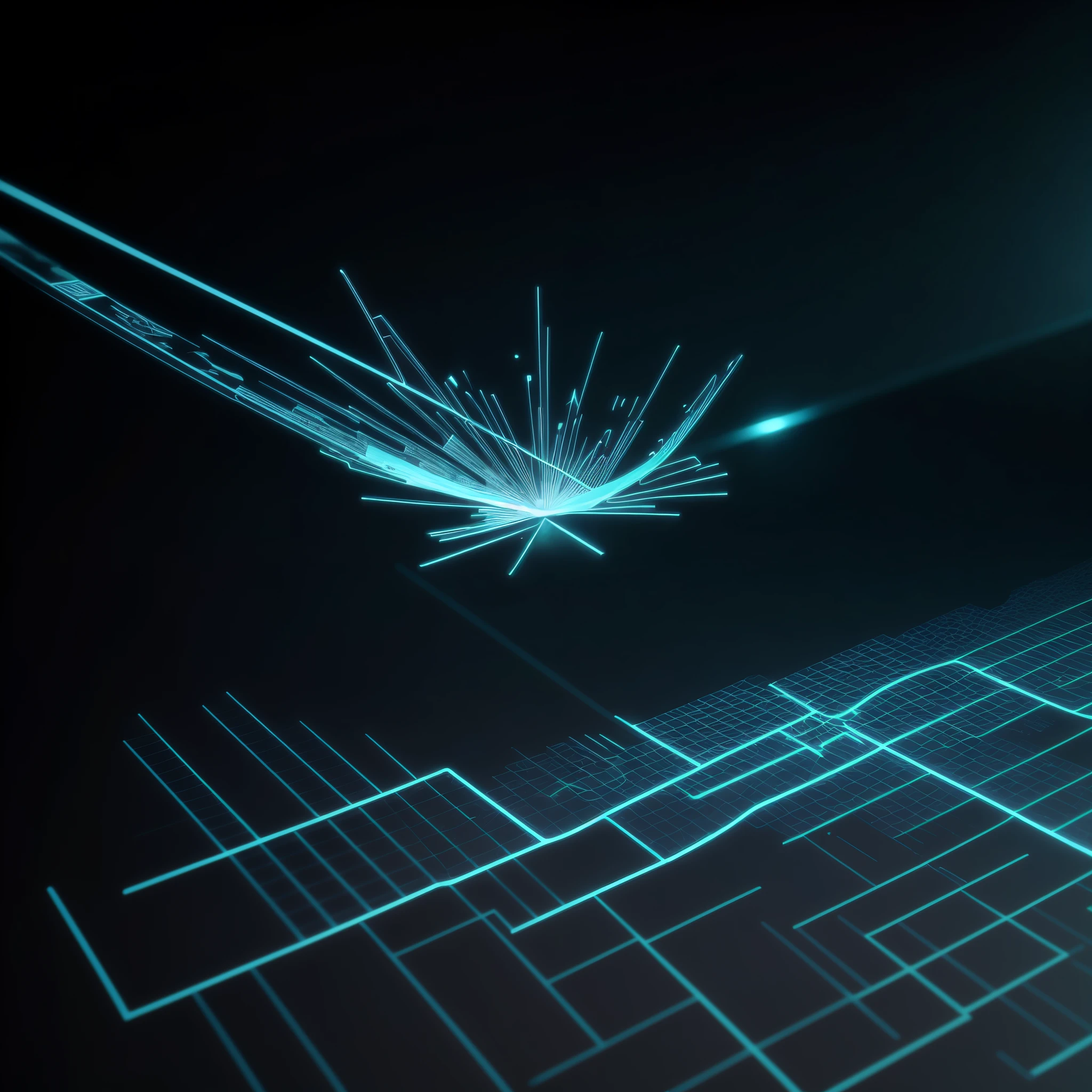 Engaging 3D visualization featuring stunning graphs、glinting