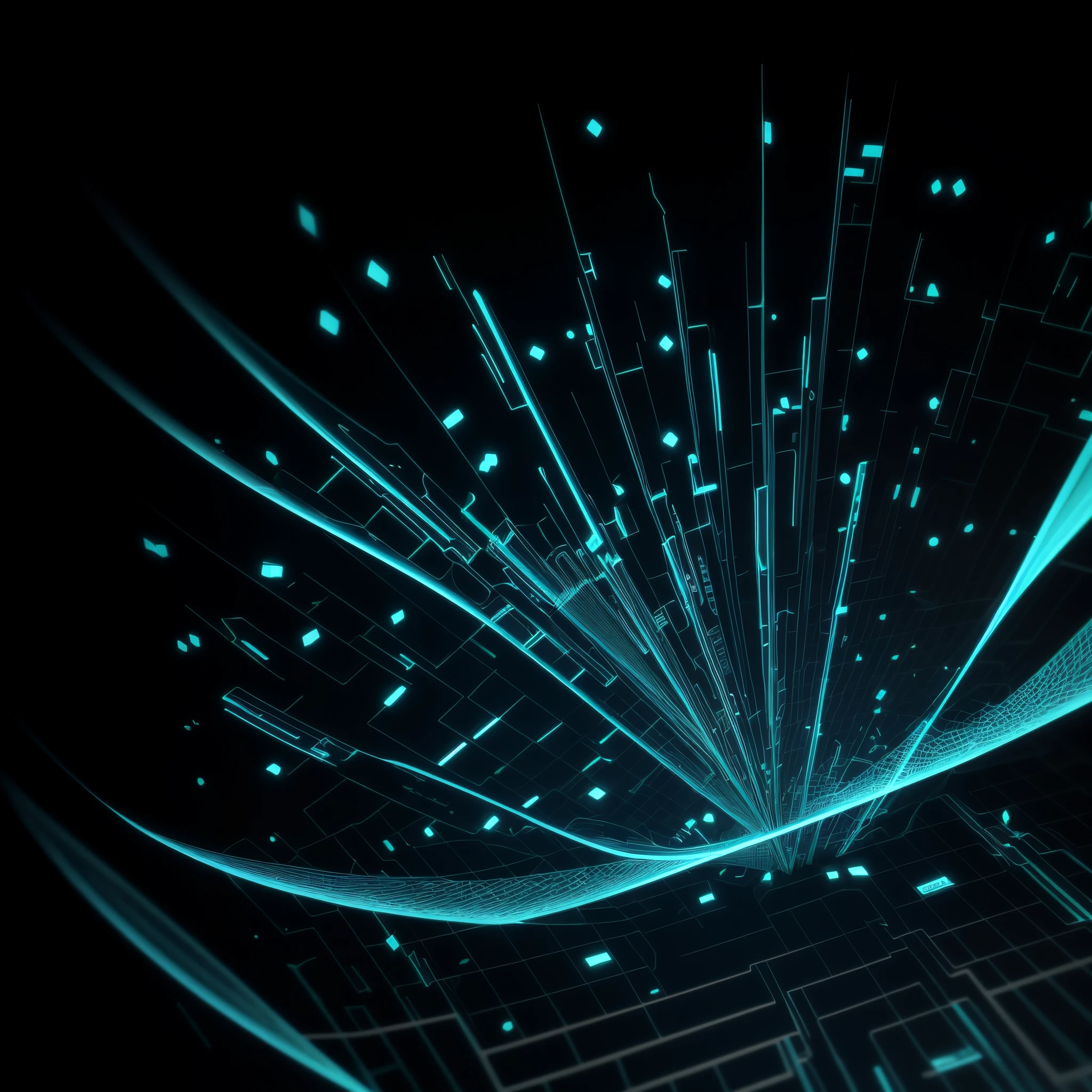Engaging 3D visualization featuring stunning graphs、glinting