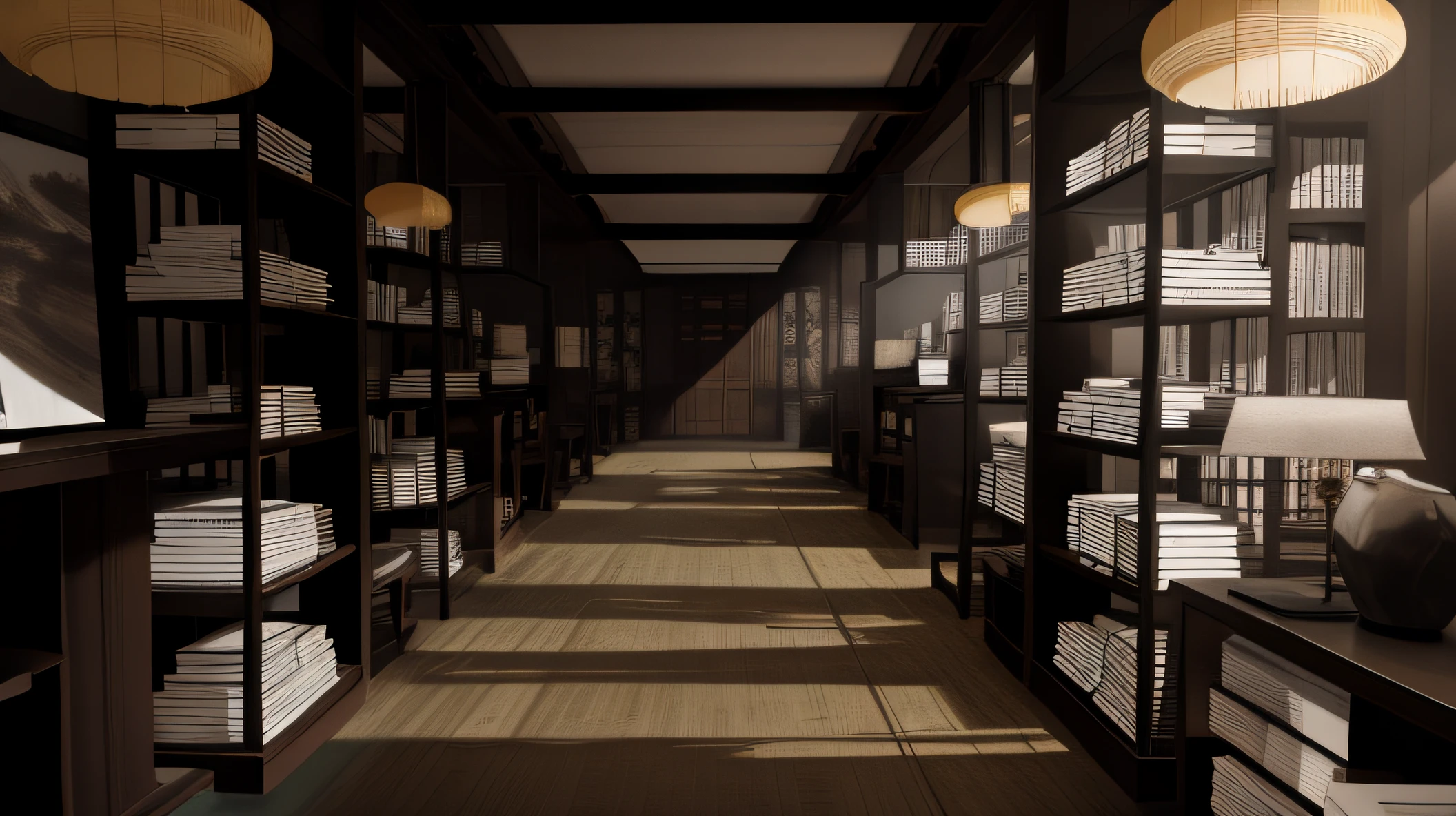 Ancient Chinese study，ultra - detailed，Advanced rendering，super high image quality