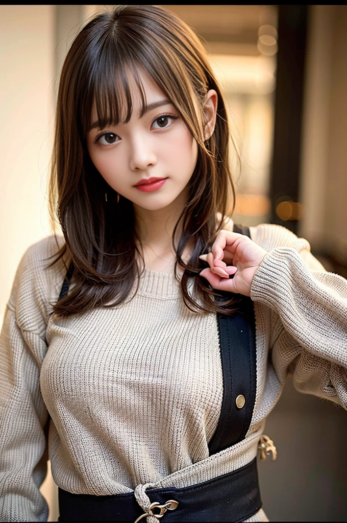 (8K, Raw photo:1.2),Detailed face and eyes,Best Quality, 超A high resolution, Highly detailed ,intricate detailes ,masutepiece ,Cute Girl , Soft cinematic light, Hyper-detailing, High quality,a blond, bob cuts, knit, The mesh is large